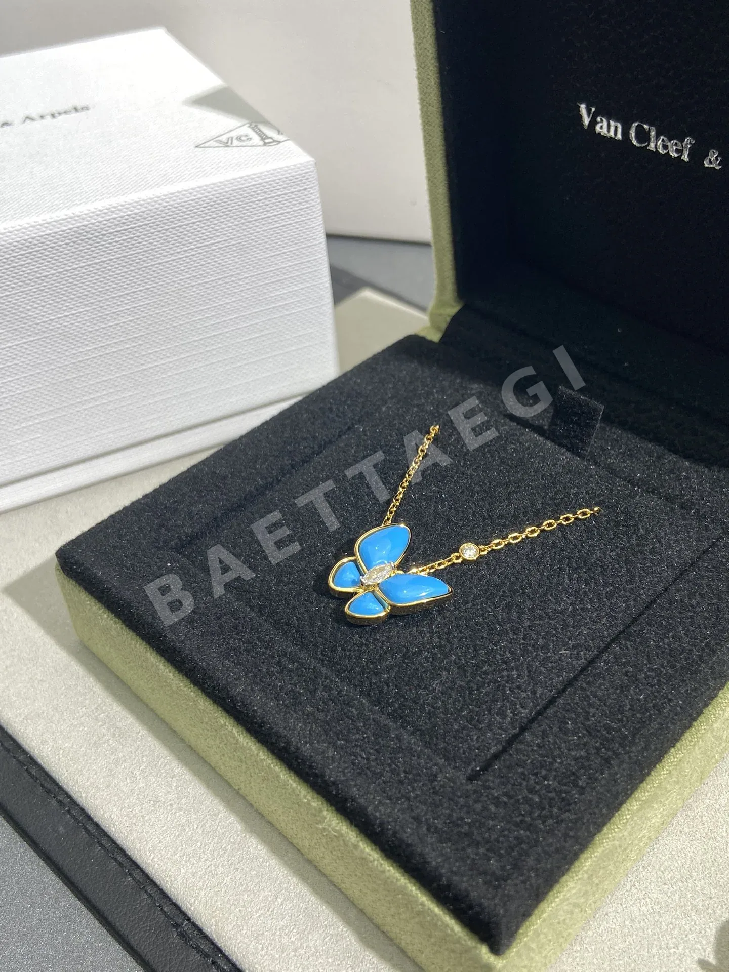 반클리프앤아펠 터쿼이즈 나비 장식 목걸이 상세 이미지 3