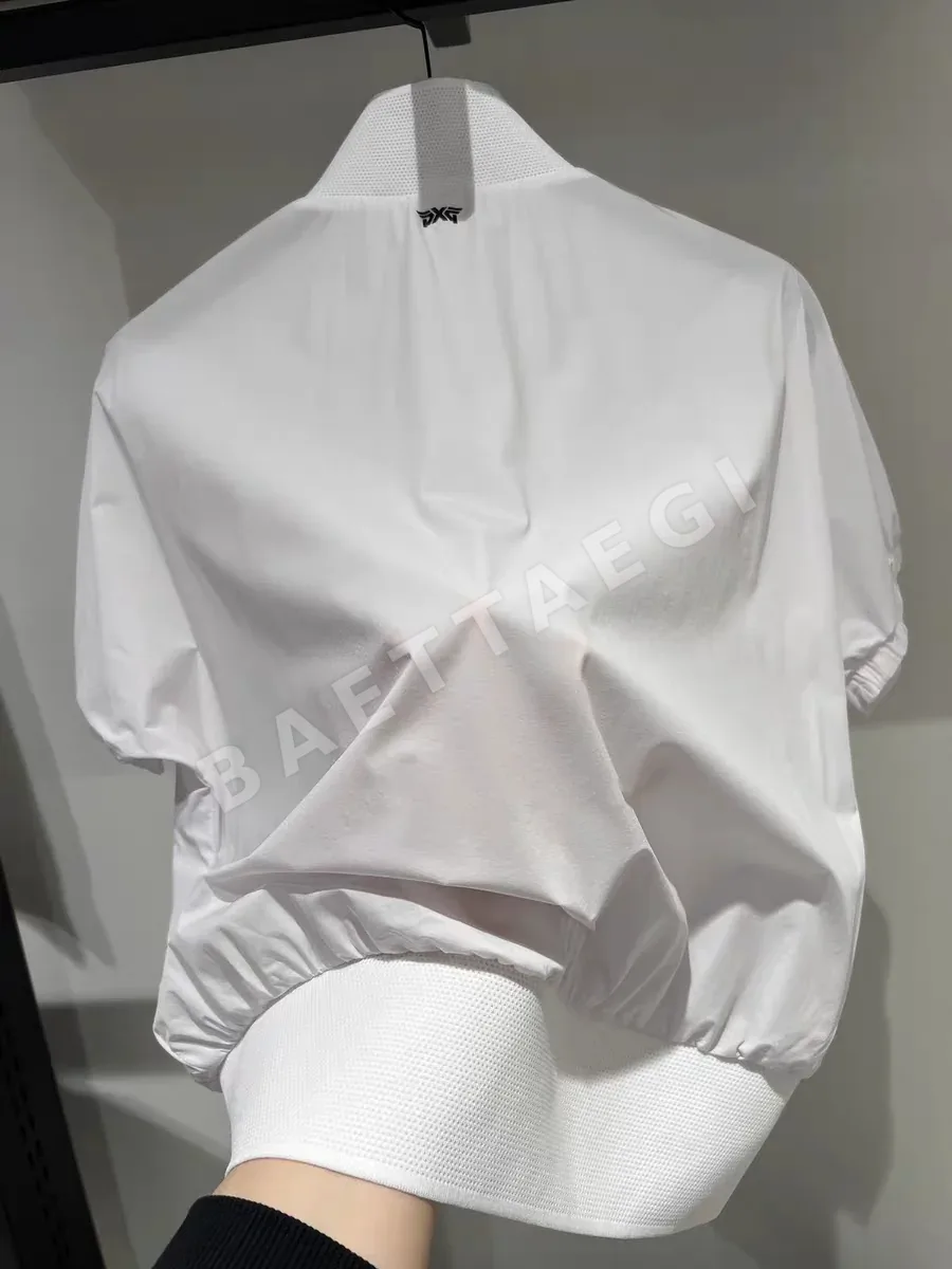 PXG 여성 여름 스탠드 카라 반팔 재킷 상세 이미지 8