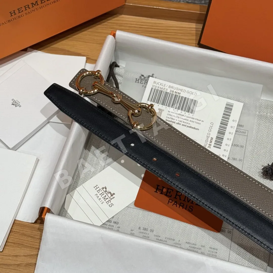 에르메스 헤리티지 양면 가죽 벨트 상세 이미지 5