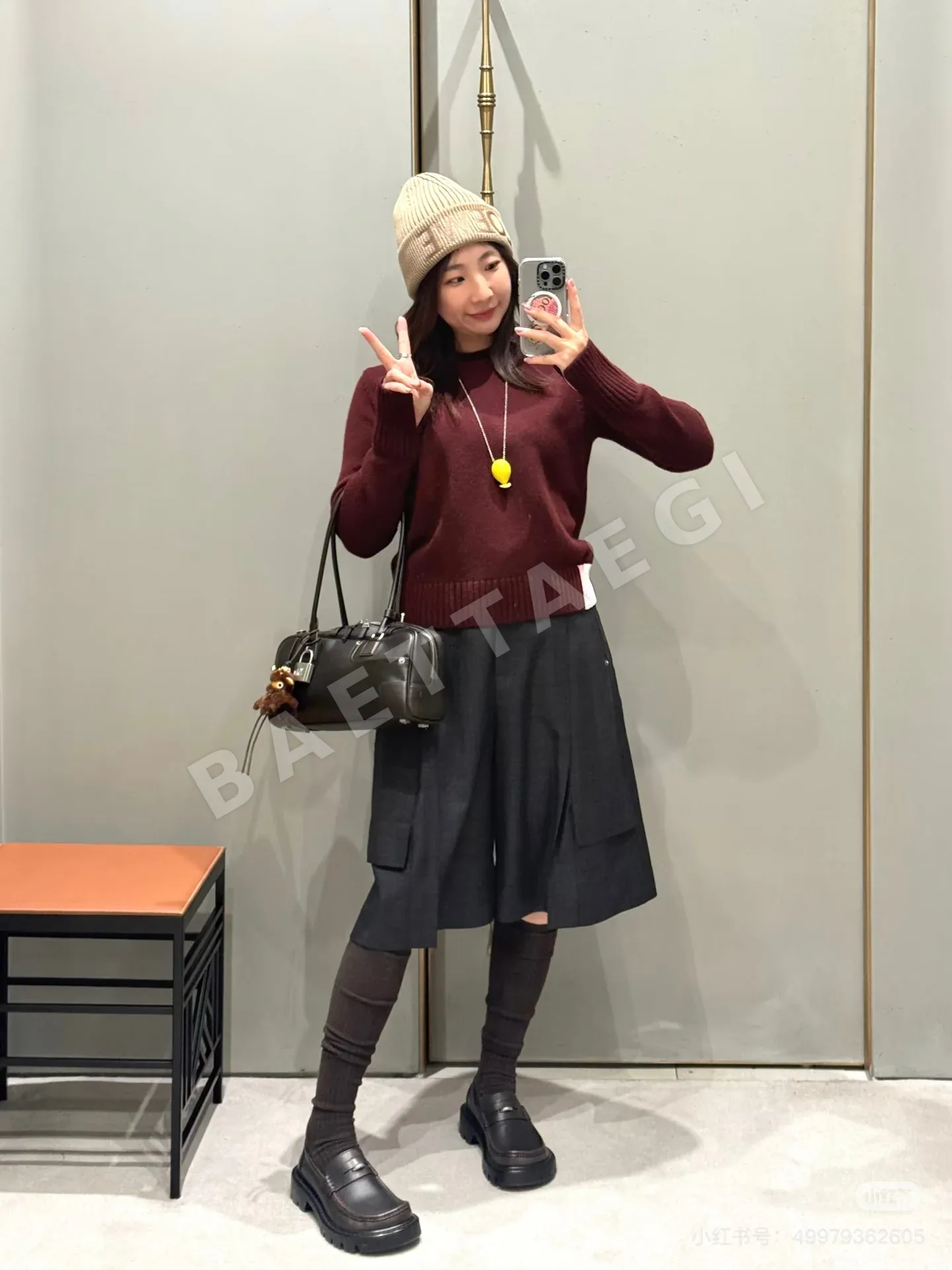 로에베 불규칙 체크 울 수트 세트 상세 이미지 8