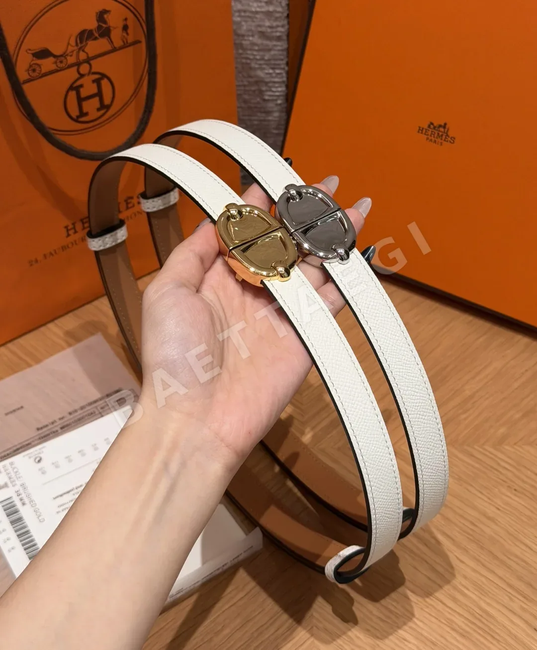 에르메스 앱송 카프스킨 H 버클 벨트 상세 이미지 4
