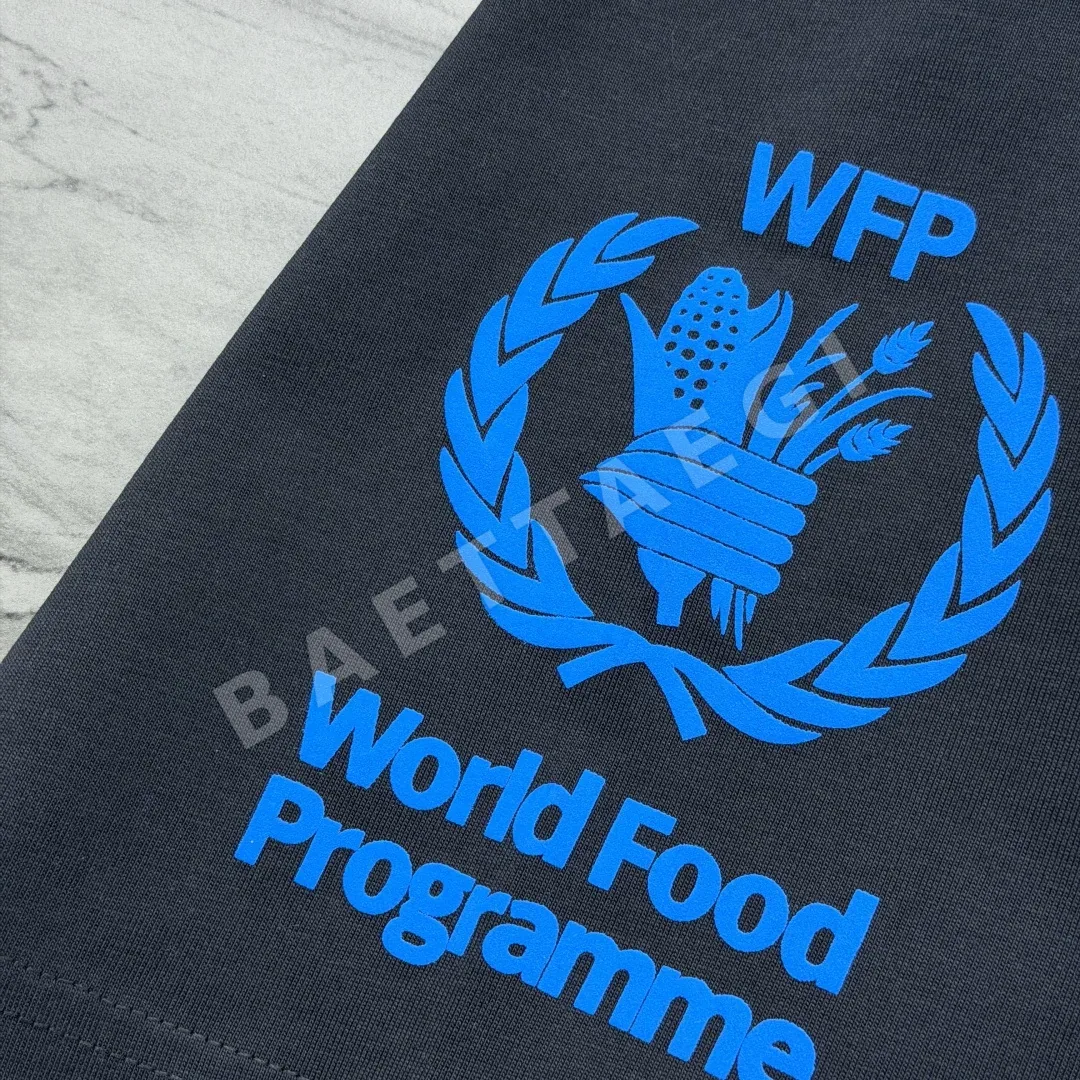 발렌시아가 WFP 프린트 코튼 라운드넥 반팔 니트 상세 이미지 8
