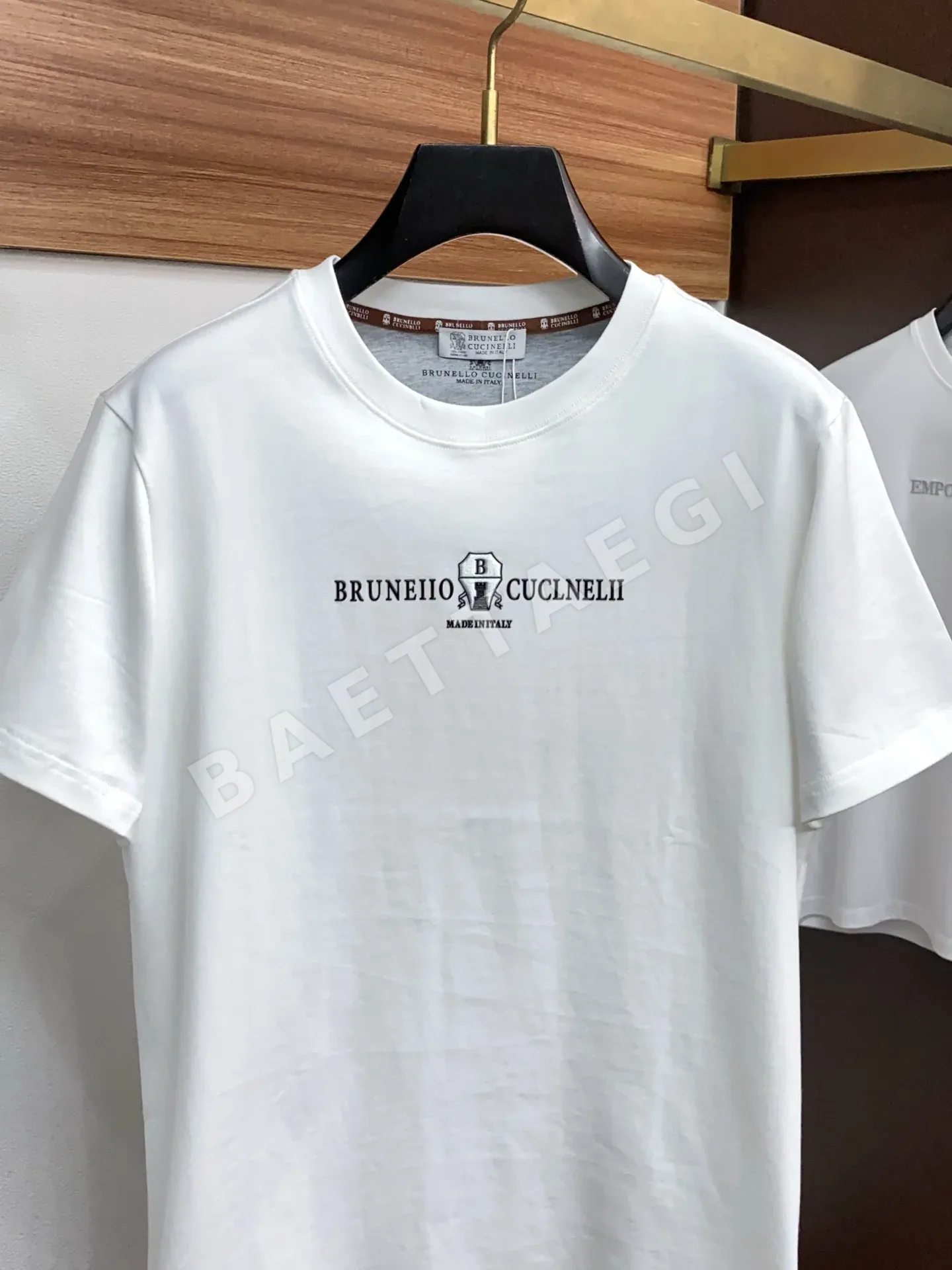 브루넬로쿠치넬리 남성 코튼 크루넥 반팔 티셔츠 상세 이미지 2