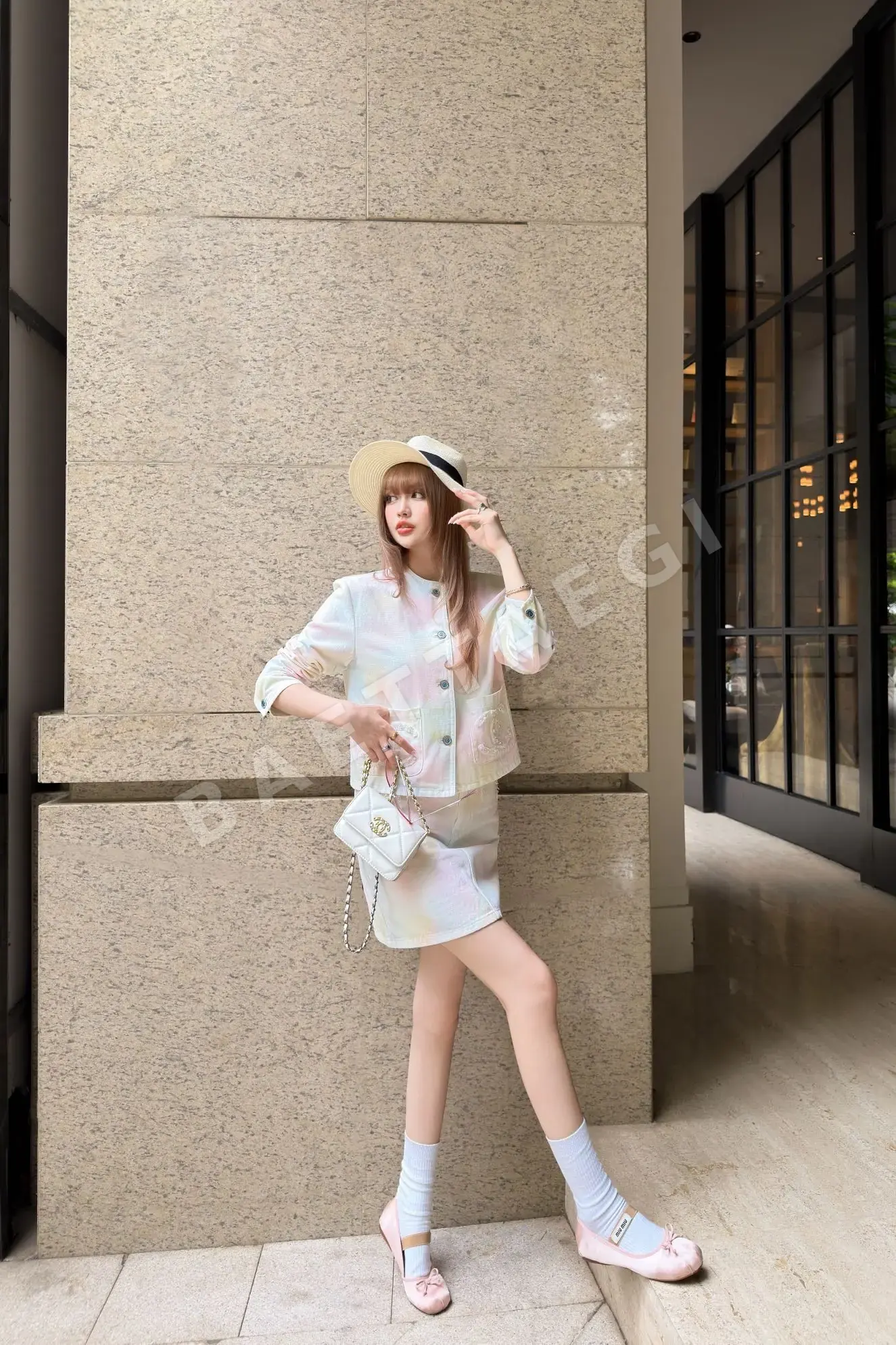 미우미우 타이다이 데님 미니스커트 상세 이미지 2