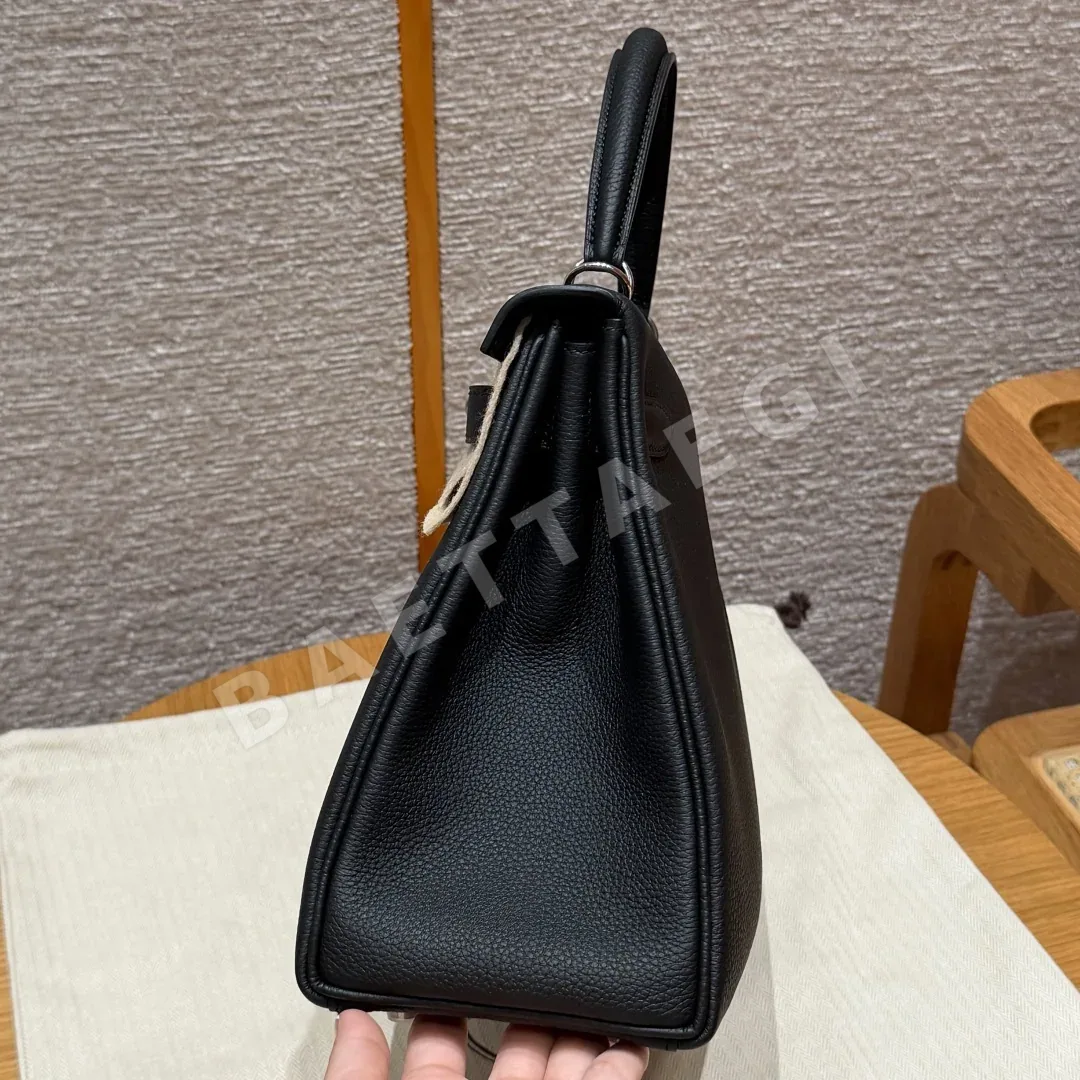 에르메스 켈리 블랙 토고 가죽 가방 상세 이미지 4