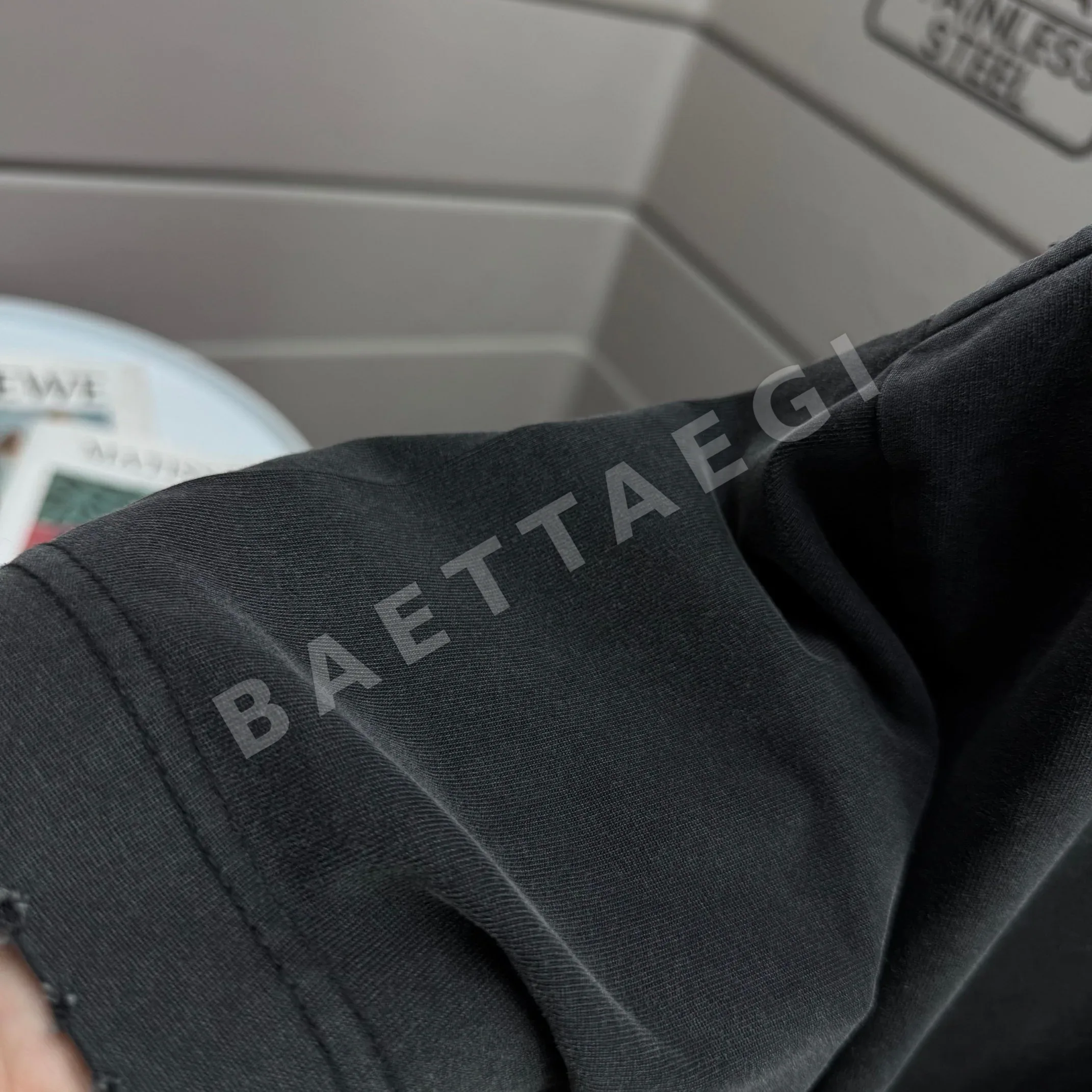 디올 워시드 가공 유니섹스 루즈핏 크루넥 반팔 티셔츠 상세 이미지 7