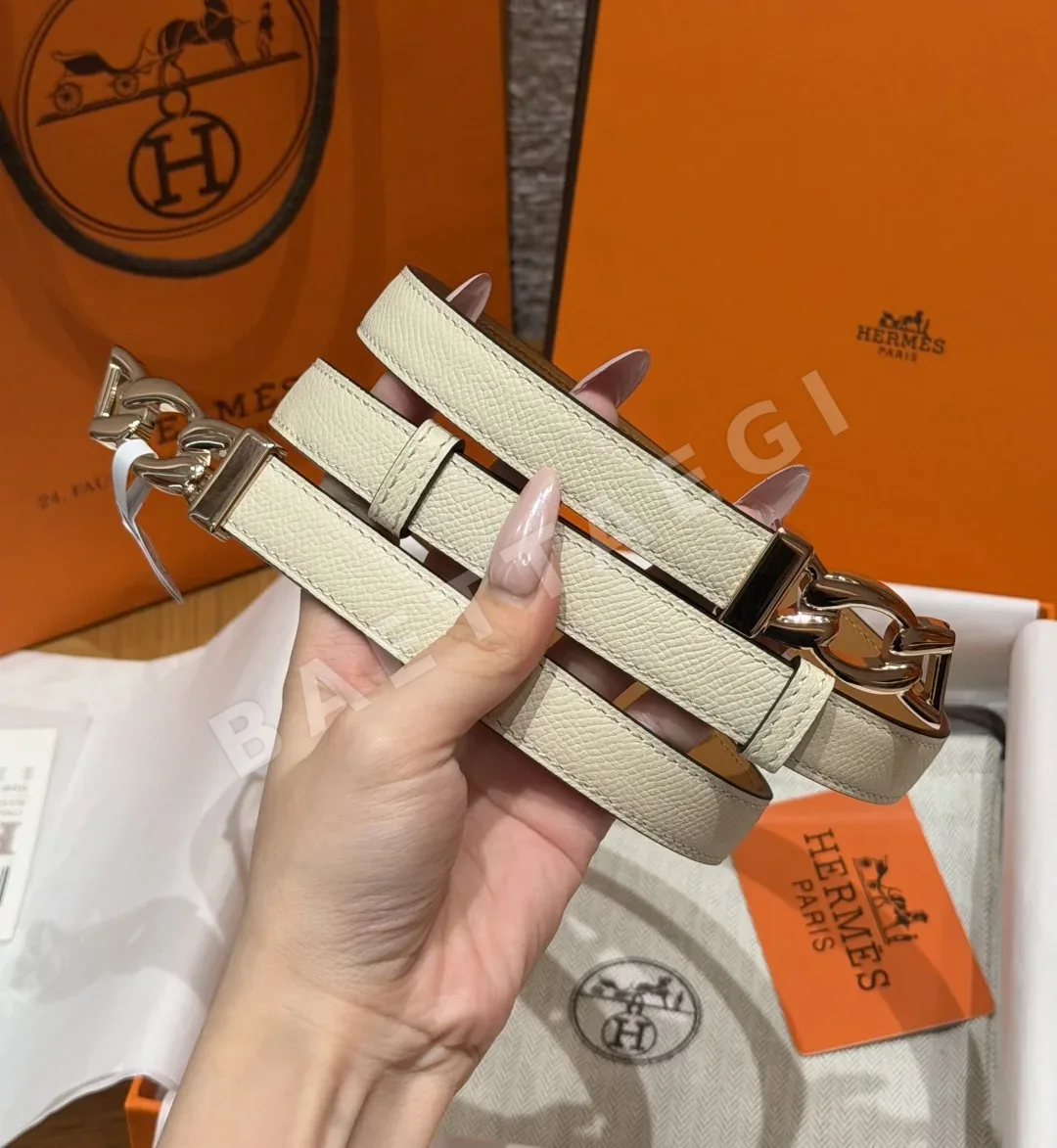 에르메스 앱송 가죽 H 체인 버클 벨트 176744