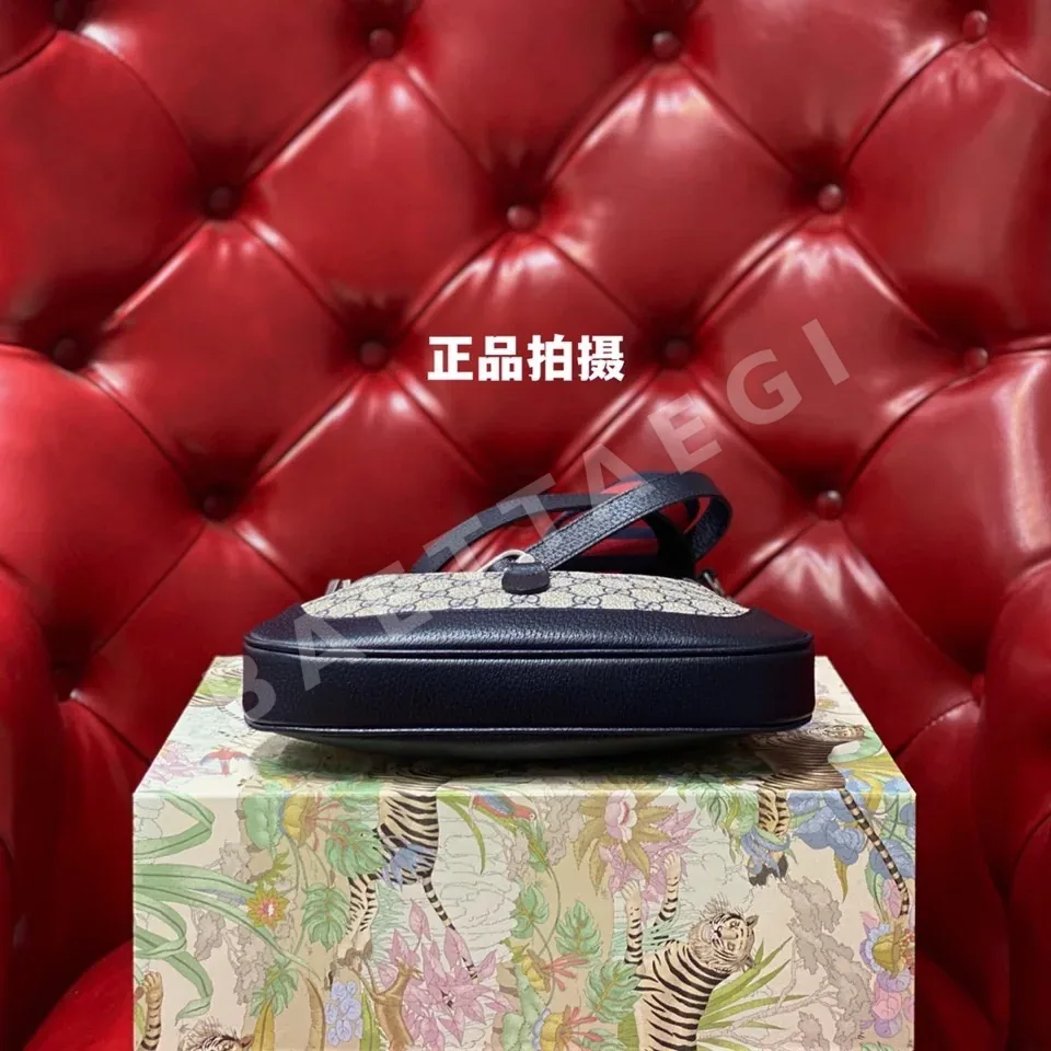 구찌 재키 네이비 블루 PVC 캔버스 가방 상세 이미지 6