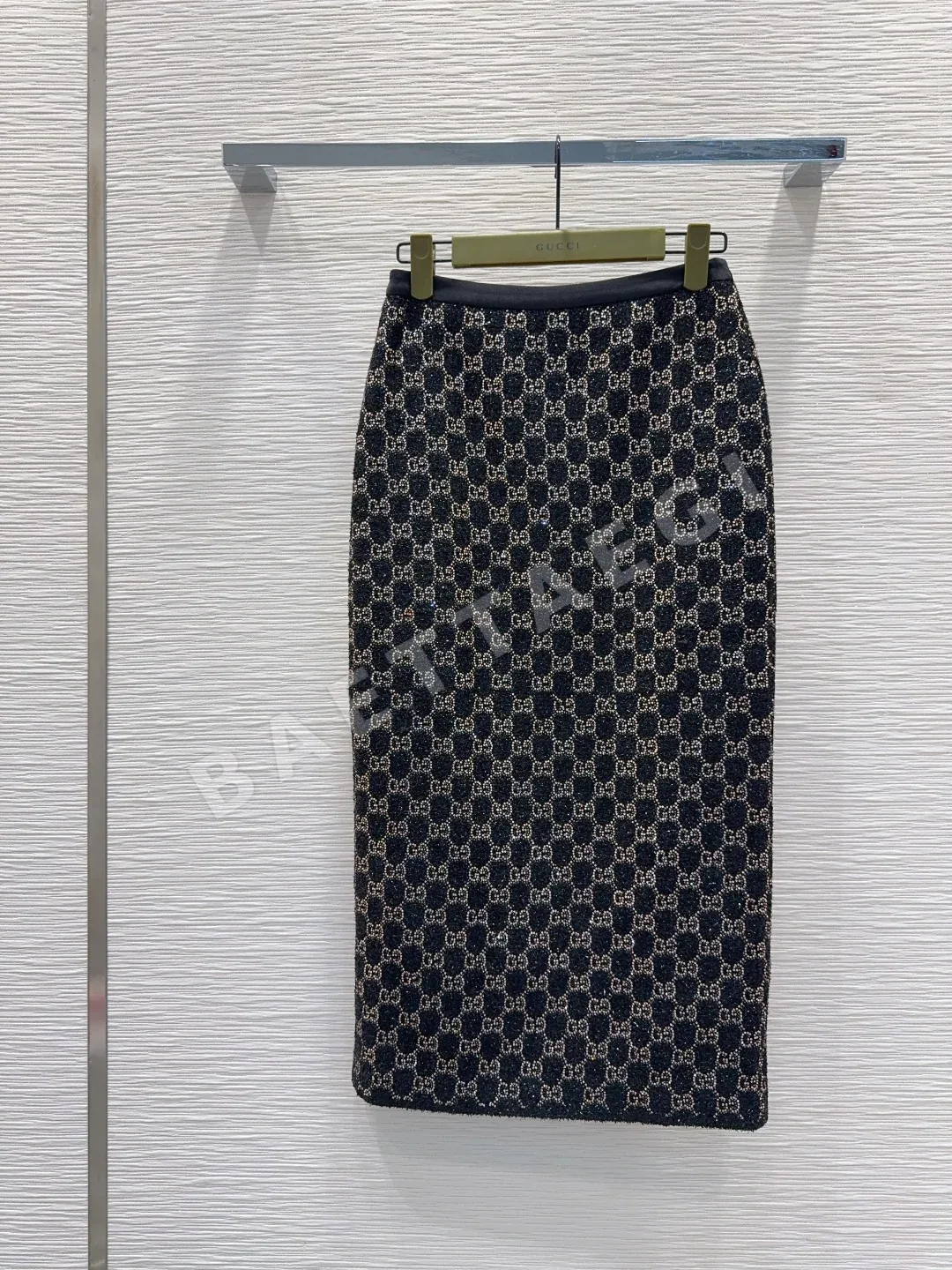 구찌 레트로 시크 라인스톤 장식 롱 스커트 91489