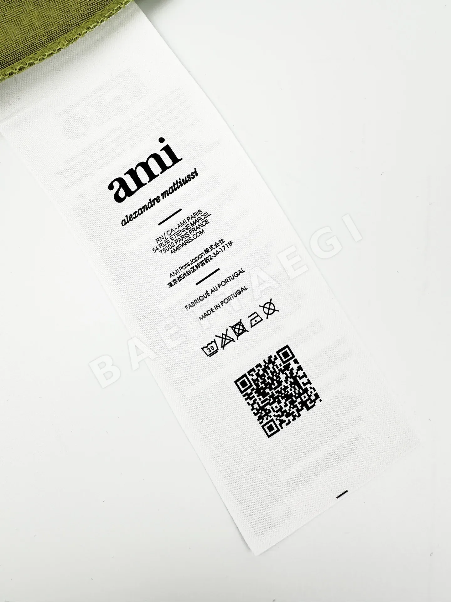 아미 올리브그린 하트 로고 자수 반팔 티셔츠 상세 이미지 11