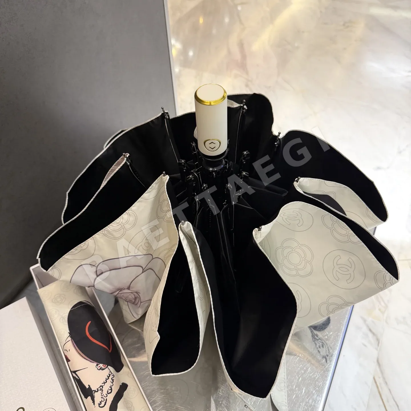 샤넬 자동 접이식 우산 상세 이미지 5