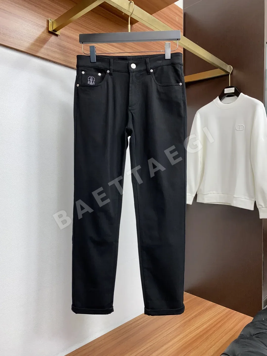 브루넬로쿠치넬리 스트레이트핏 코튼 바지 상세 이미지 2