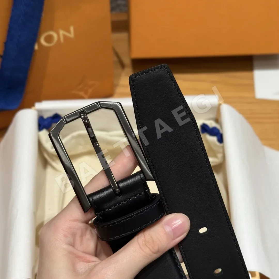 루이비통 남성용 소가죽 버클 벨트 상세 이미지 6