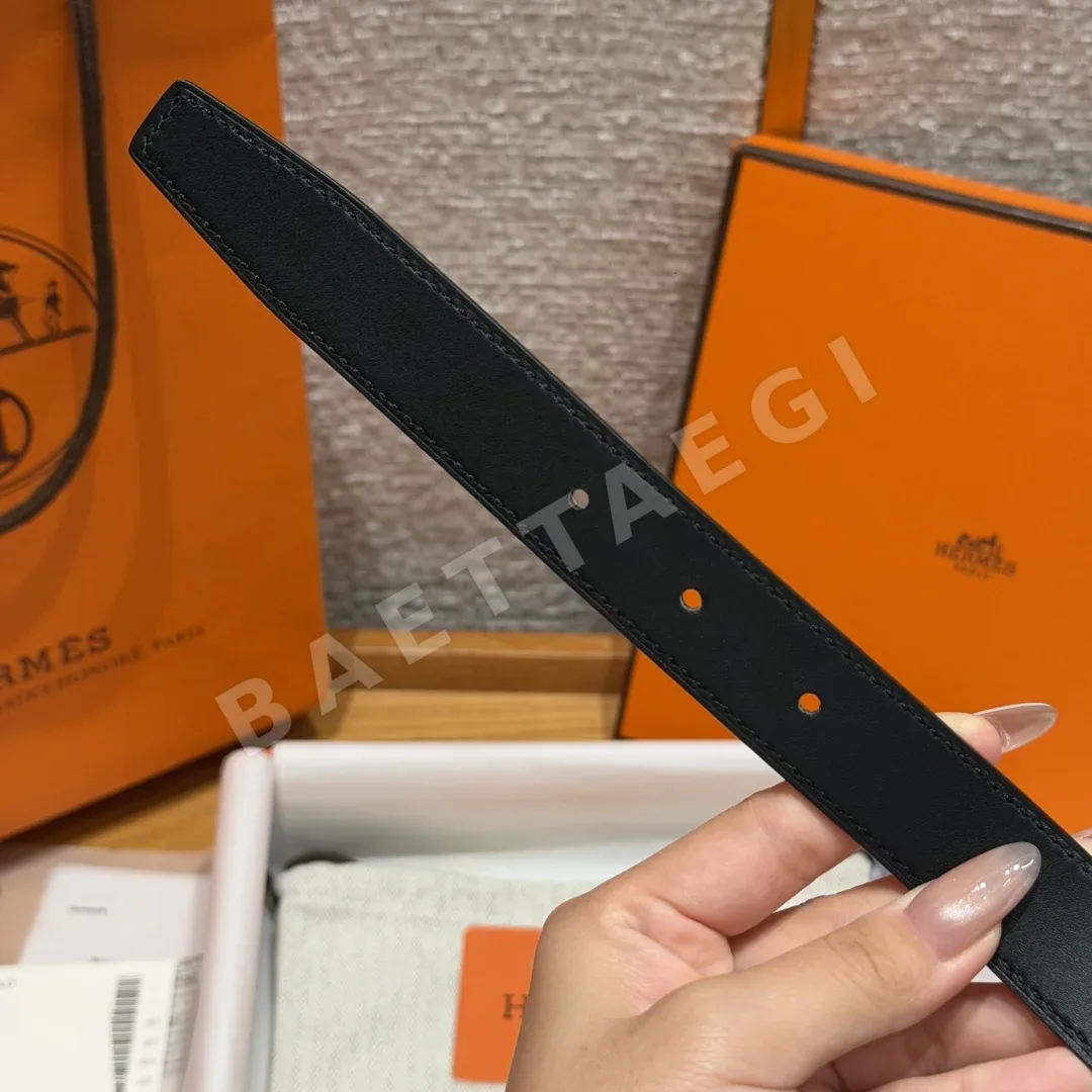 에르메스 H 버클 양면 가죽 여성용 벨트 상세 이미지 8