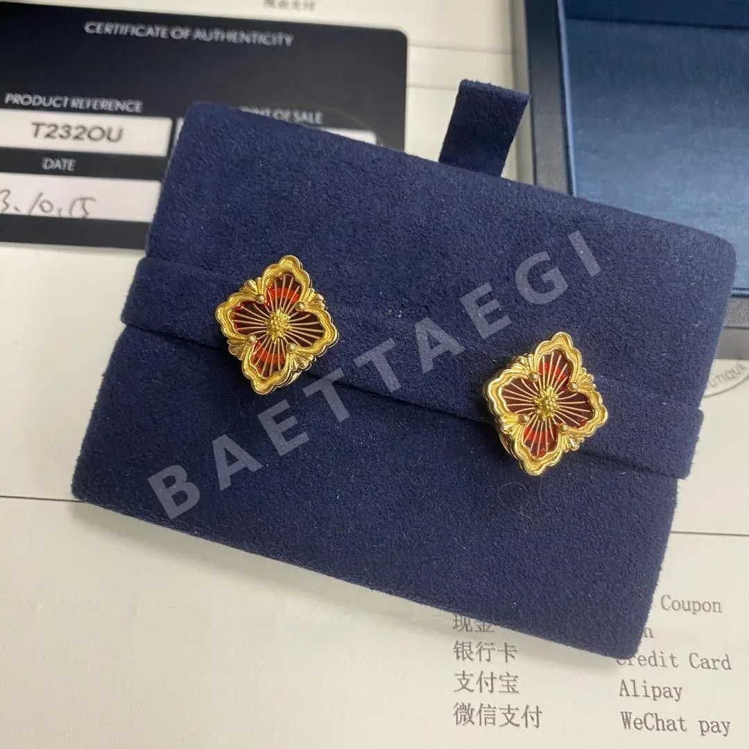 부첼라티 골드 네 잎 클로버 귀걸이 상세 이미지 4