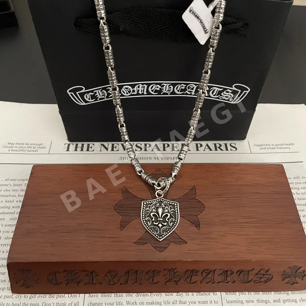 크롬하츠 클래식 레트로 뱀부 펜던트 목걸이 126951