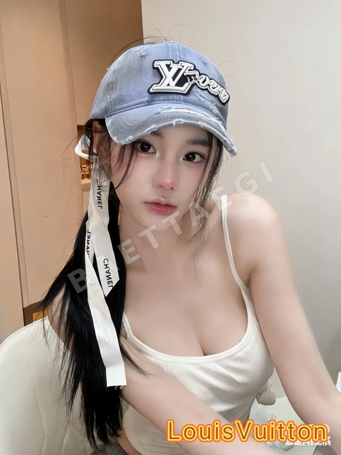 루이비통 LV 손상 가공 베이스볼캡 상세 이미지 1