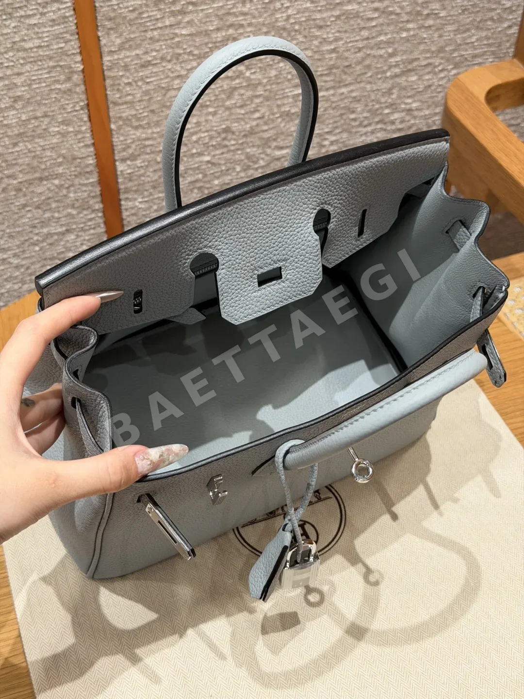 에르메스 버킨 25 그레이 가방 상세 이미지 6