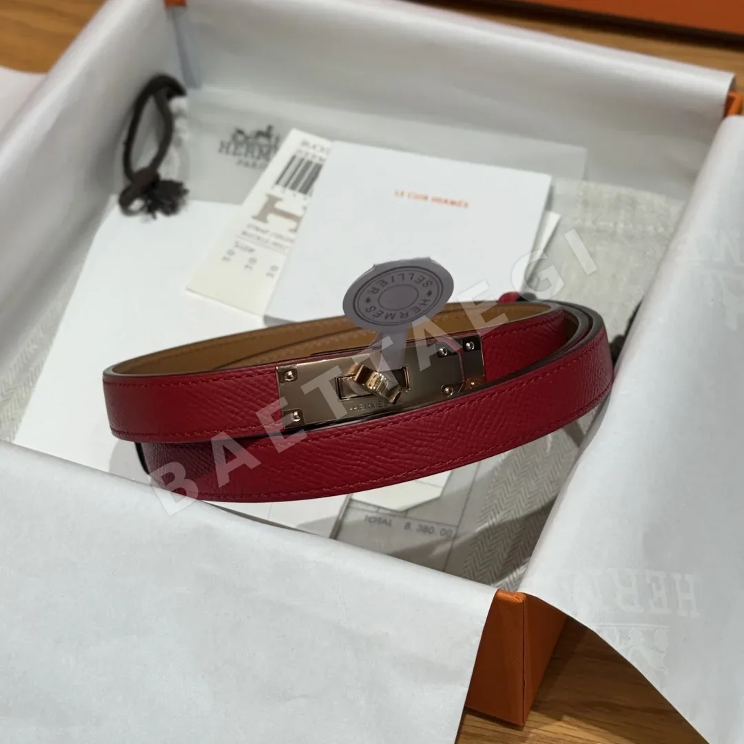 에르메스 켈리 팔라듐 가죽 벨트 상세 이미지 1