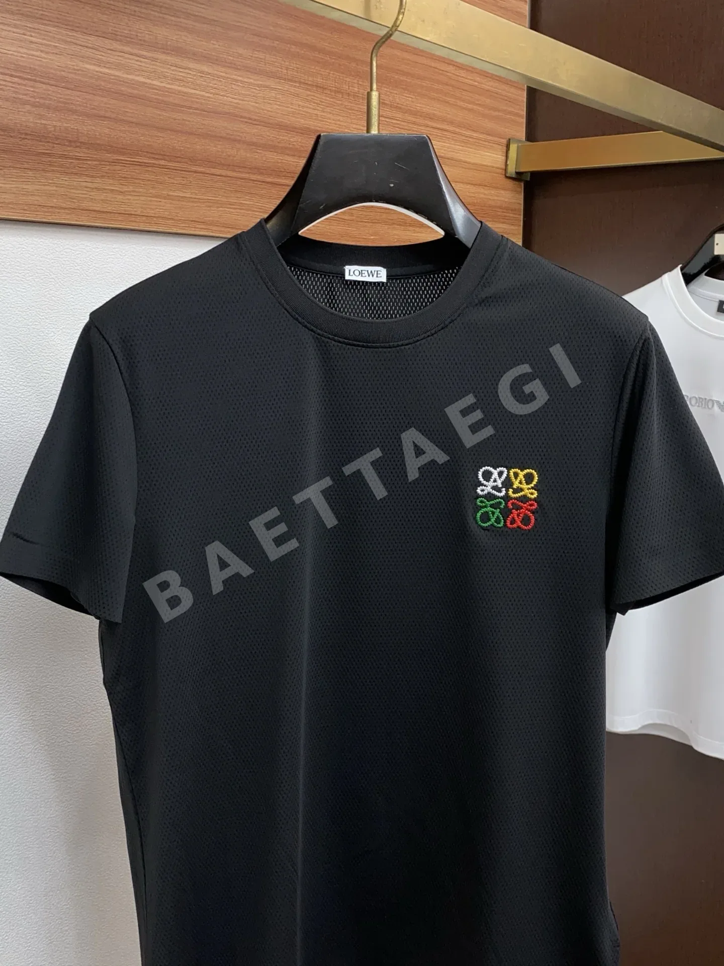 로에베 코튼 크루넥 남성 반팔 티셔츠 상세 이미지 2