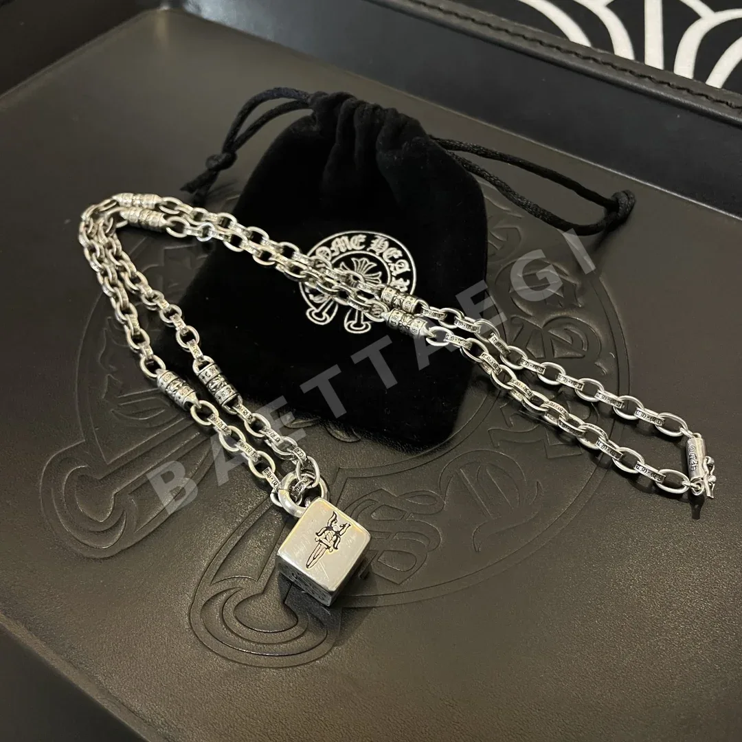 크롬하츠 레트로 뱀부 조인트 레터 목걸이 상세 이미지 9