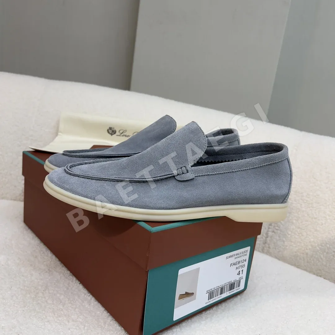 로로피아나 방수 스웨이드 화이트 로퍼 상세 이미지 9
