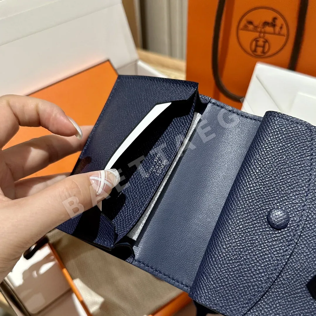 에르메스 엡솜 야자수 프린트 사파이어 블루 지갑 23336