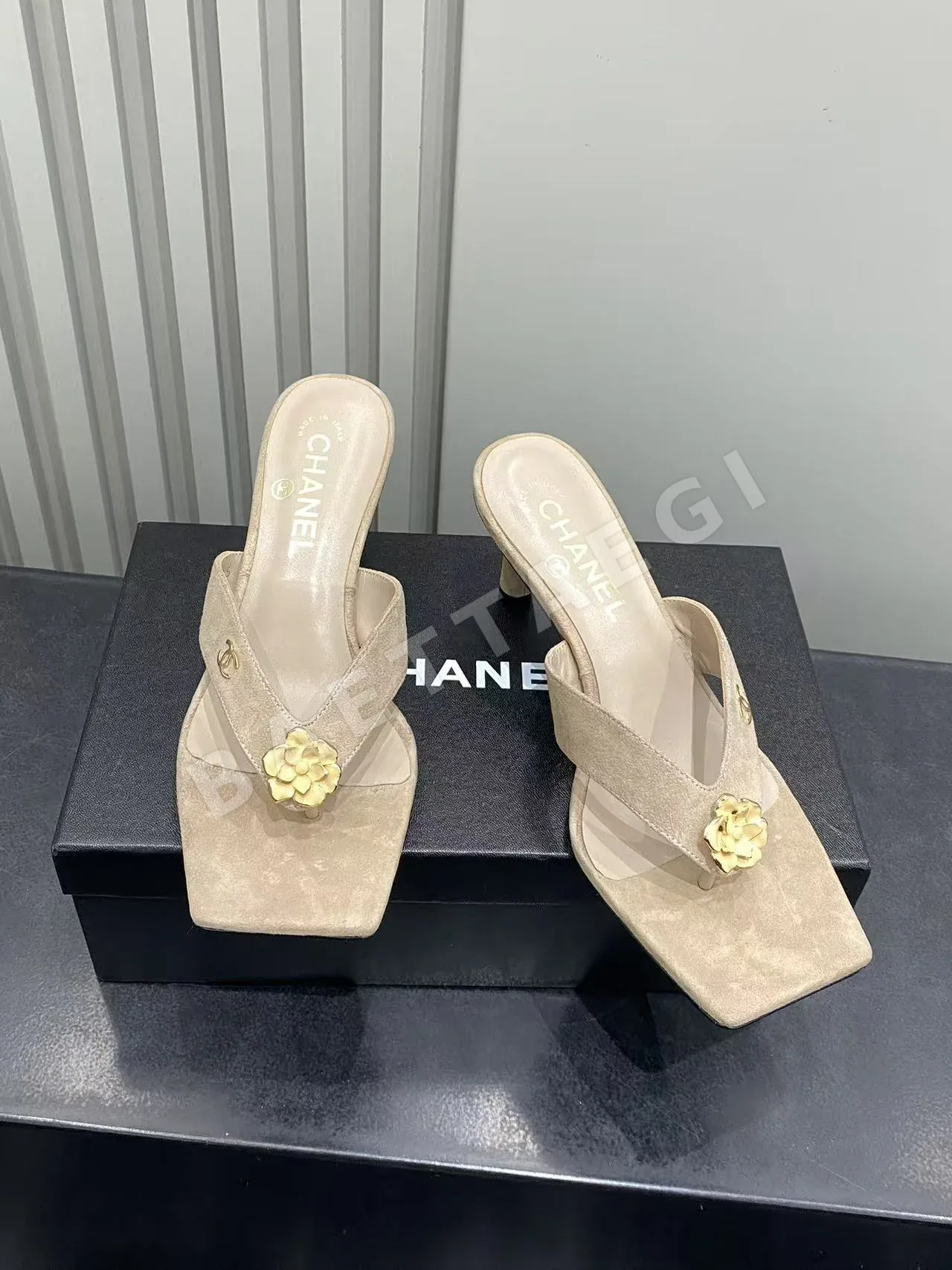 샤넬 카멜리아 스퀘어토 플립플랍 143719 Chanel 상세 이미지 6