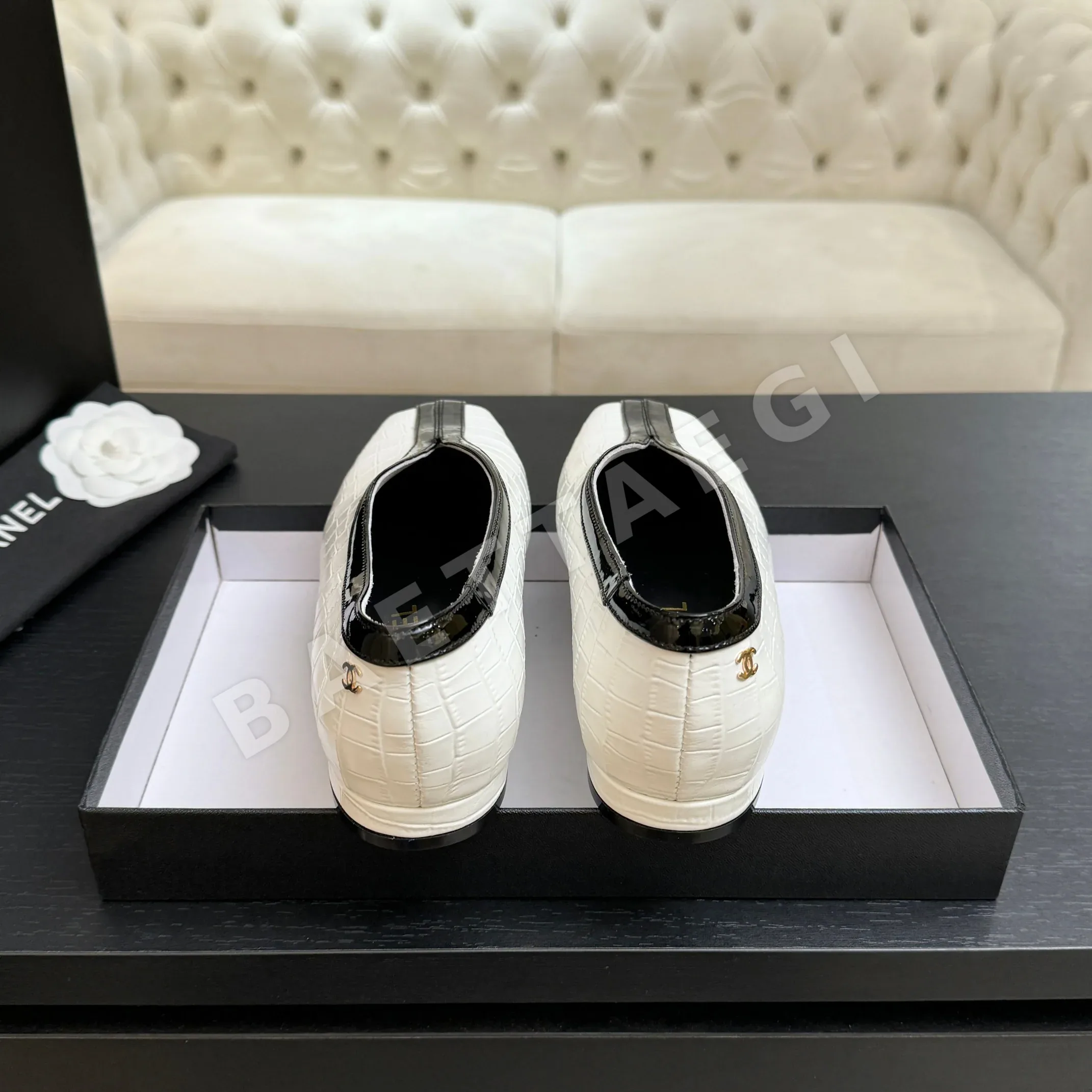 샤넬 26C 더블 C 컬러블록 플랫슈즈 상세 이미지 8