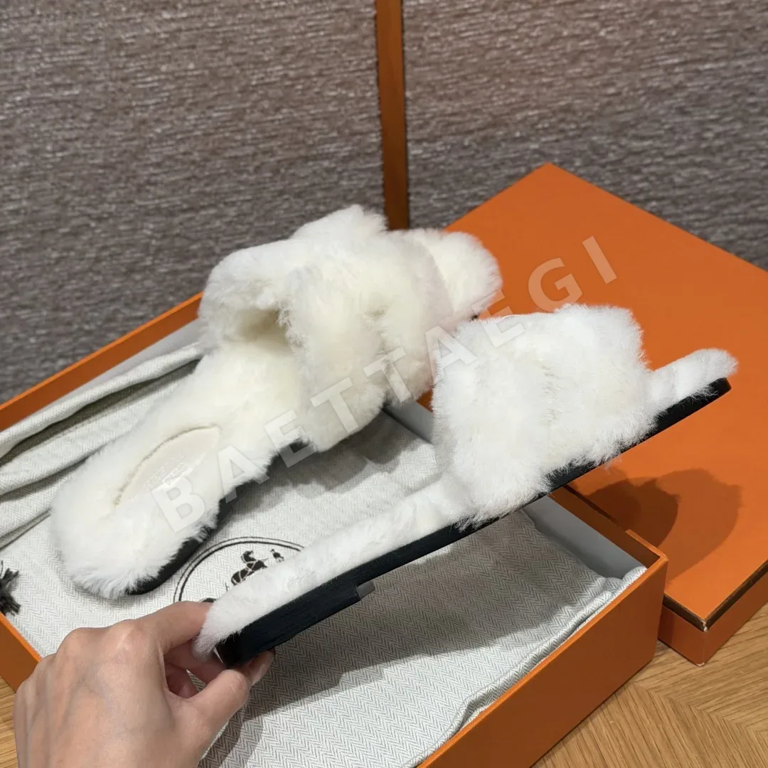 에르메스 오란 샌들 Pure White 울 가죽 H 컷아웃 상세 이미지 6