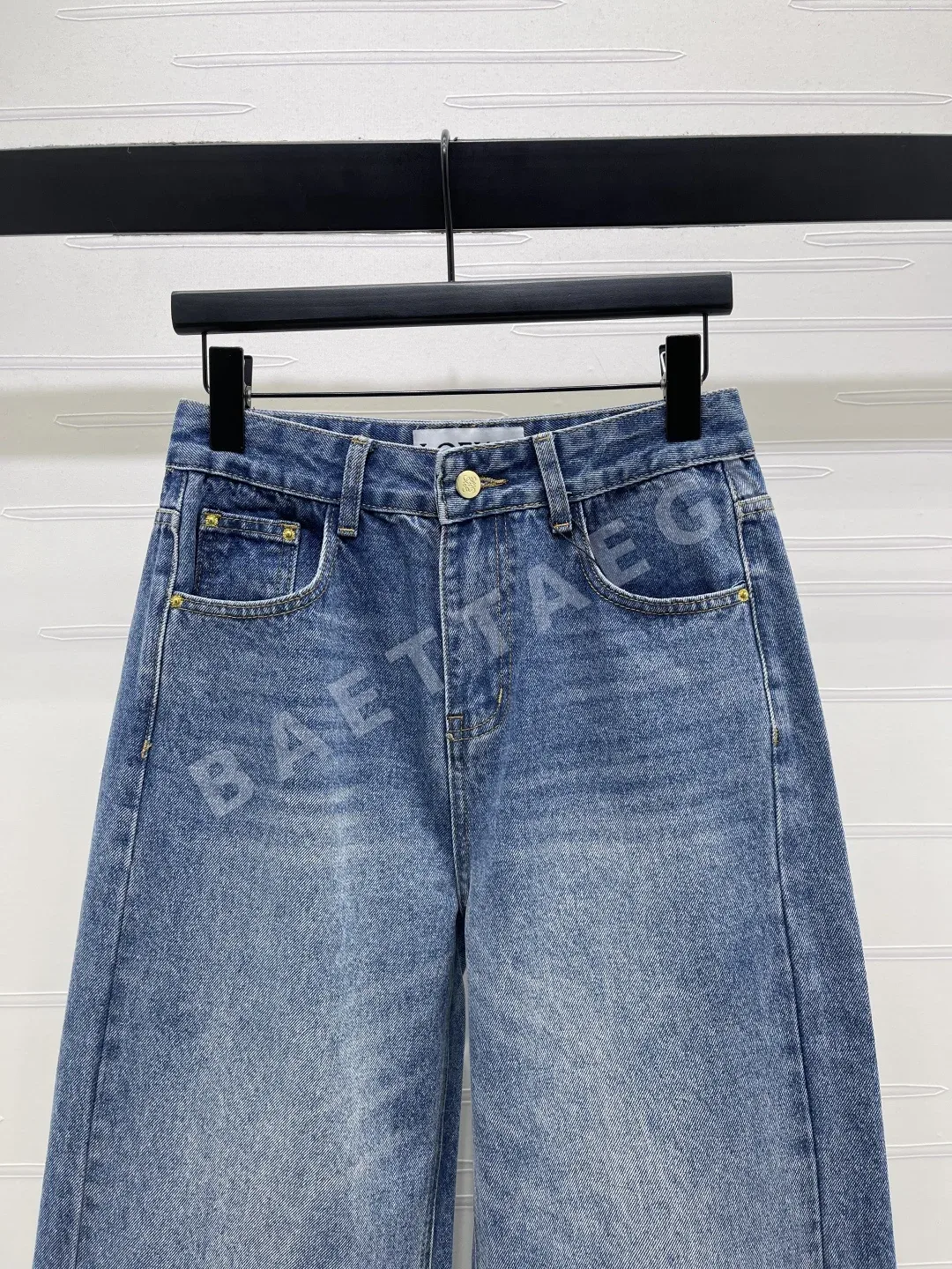 로에베 하이웨이스트 와이드 레그 데님 바지 상세 이미지 3