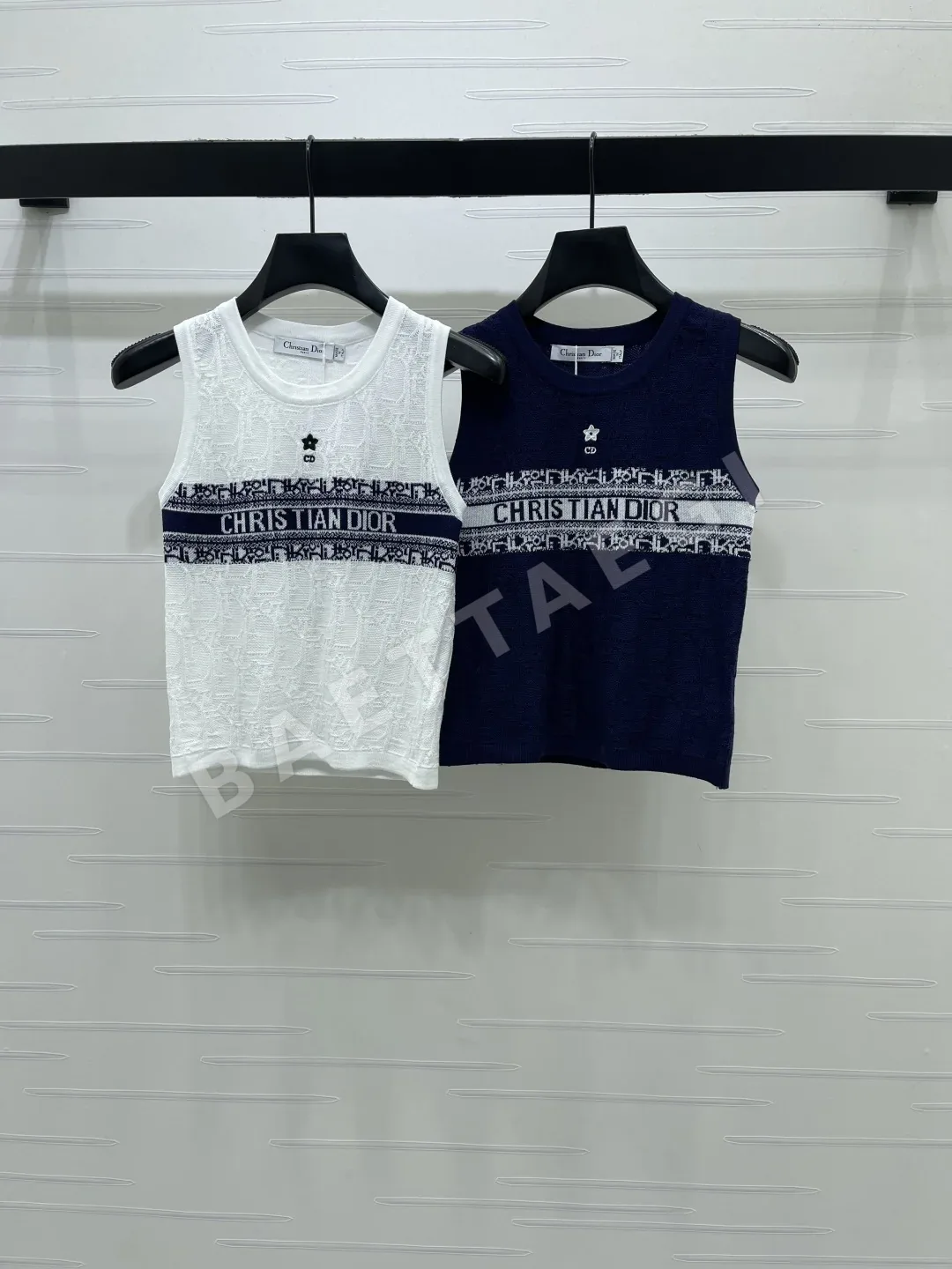 디올 여성 자카드 반팔 티셔츠 54169