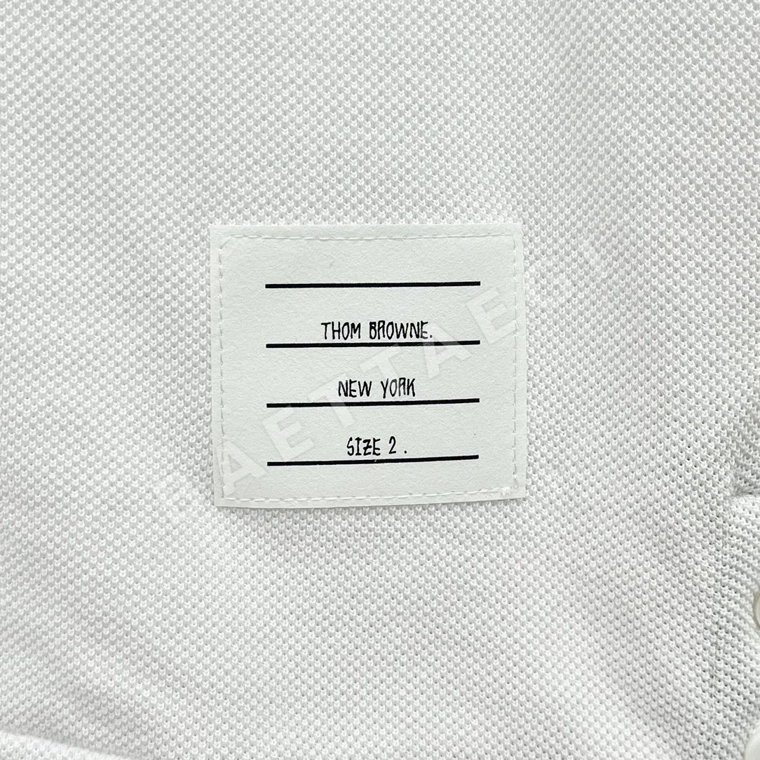 톰브라운 피케 크루넥 반팔 셔츠 상세 이미지 4