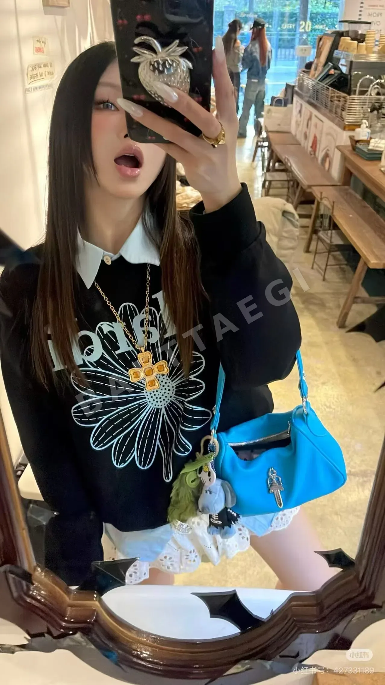 크롬하츠 은도금 가죽 가방 상세 이미지 15
