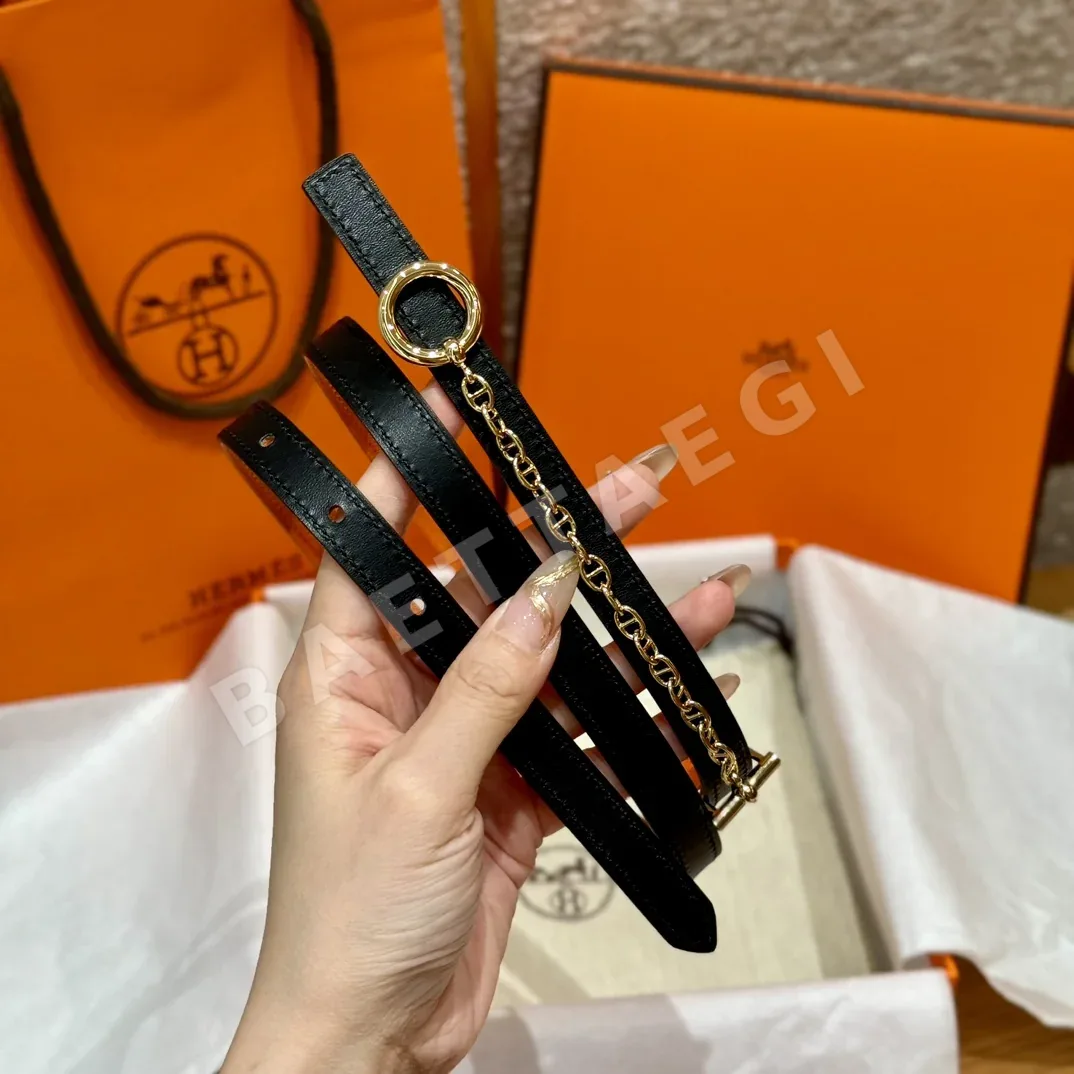 에르메스 팔라듐 도금 메탈 잠금장치 벨트 187015