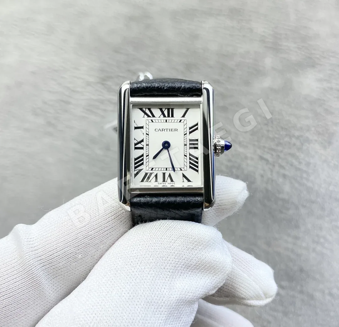 까르띠에 탱크 머스트 사파이어 글라스 스몰 미디움 레플리카 42734 Cartier