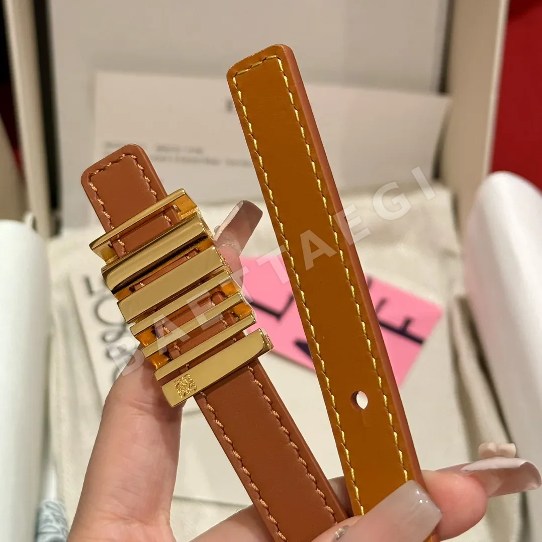 로에베 기하학 무늬 소가죽 여성용 벨트 상세 이미지 7