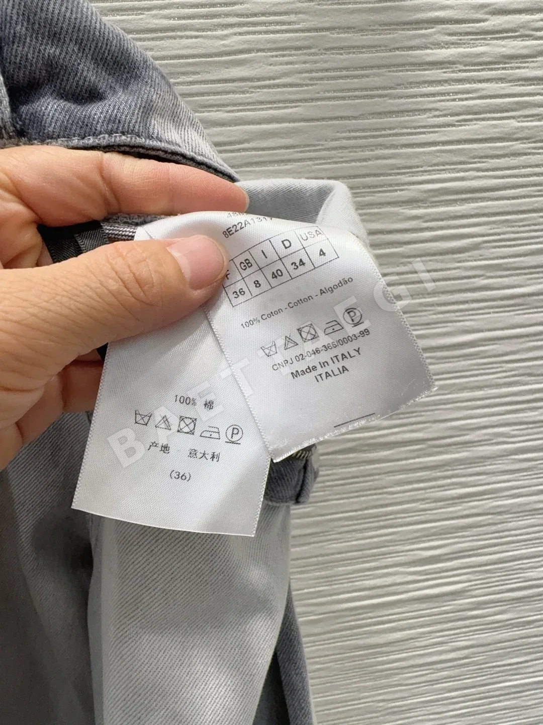 디올 발효 워시드 데님 여성 바지 상세 이미지 9