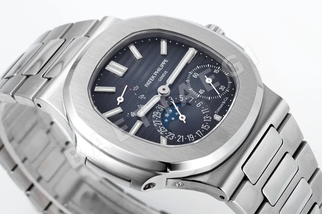 파텍필립 노틸러스 5712 문페이즈 멀티펑션 자동 블루 다이얼 PPF 공장 레플리카 44069 Patek Philippe 상세 이미지 4