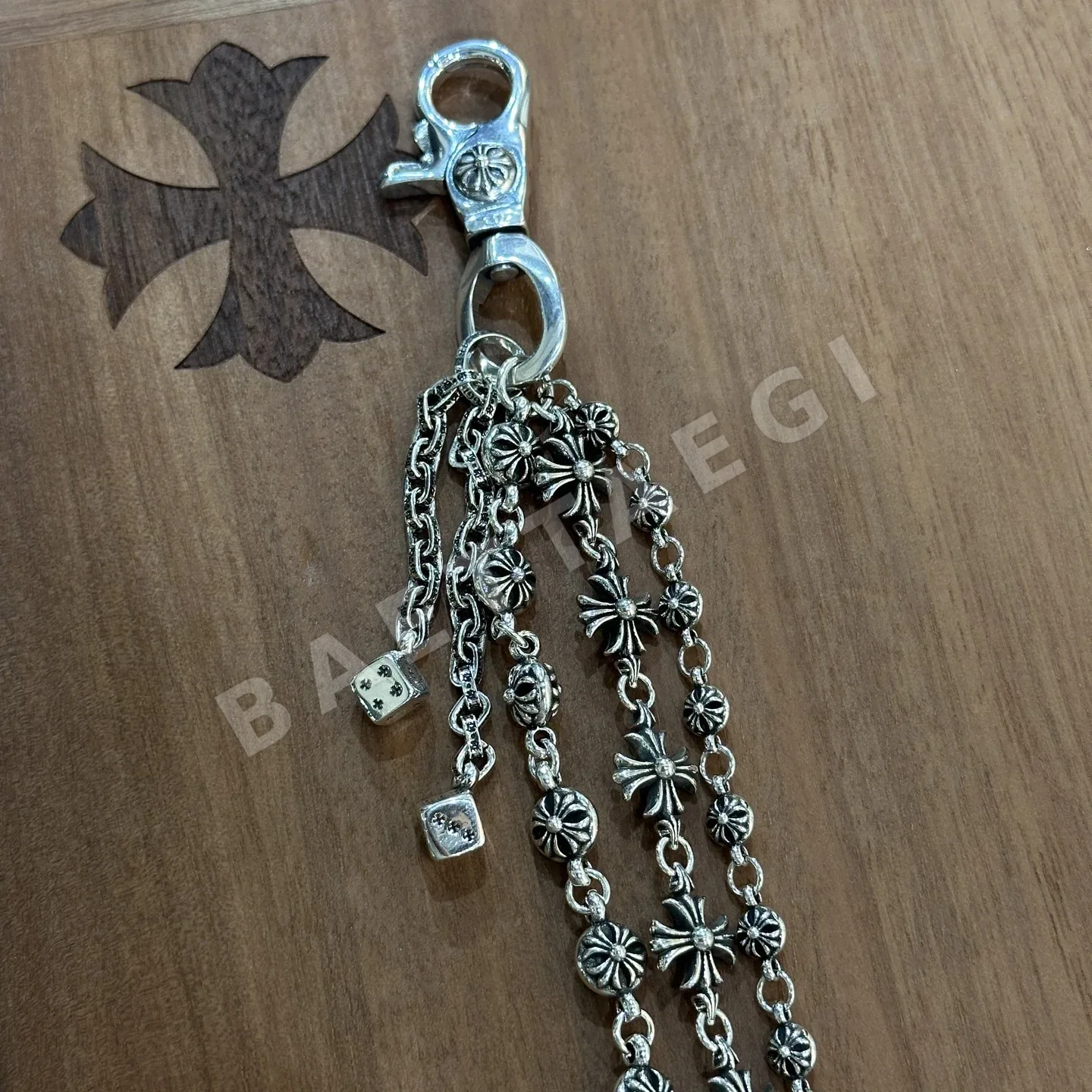 크롬하츠 화이트 브라스 은도금 키링 상세 이미지 2