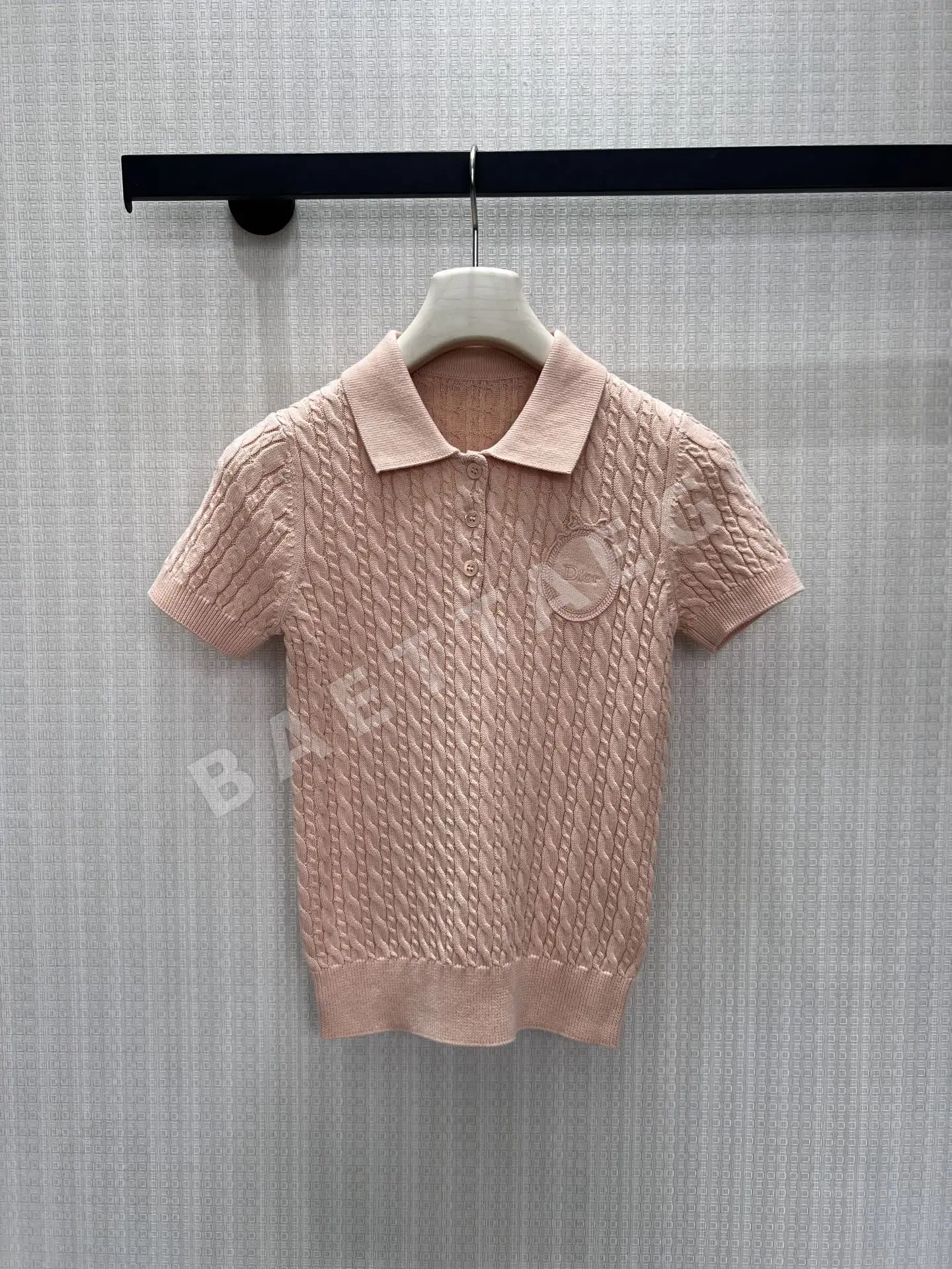 디올 케이블 니트 반팔 탑 165472