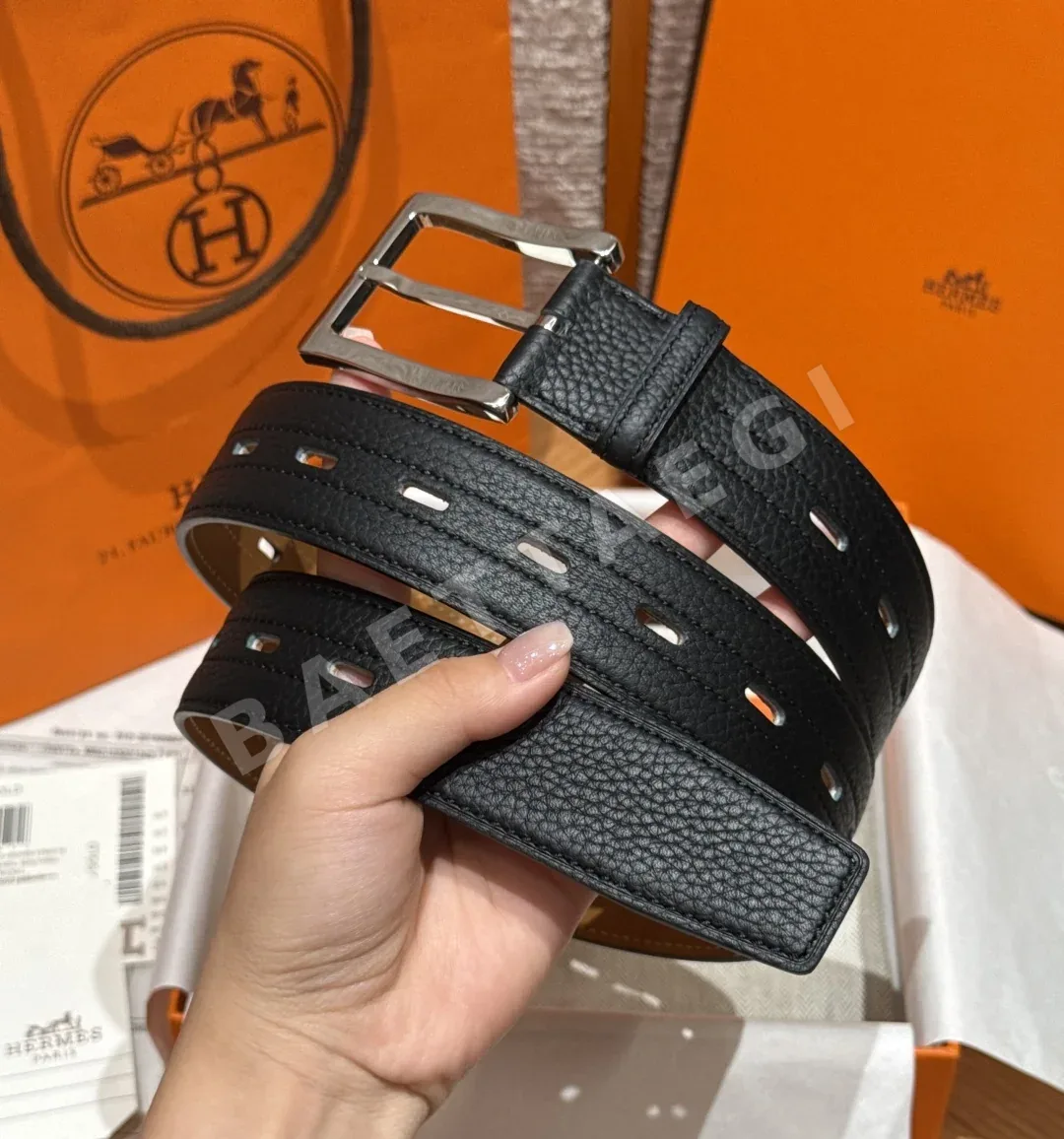 에르메스 H 버클 카프스킨 벨트 상세 이미지 2