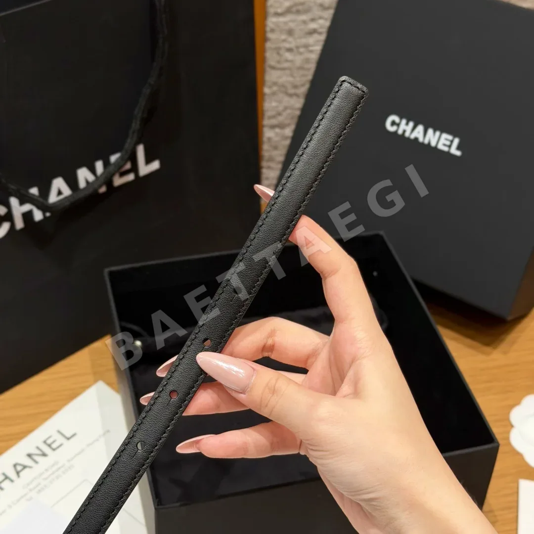 샤넬 더블 C 로고 가죽 벨트 상세 이미지 8