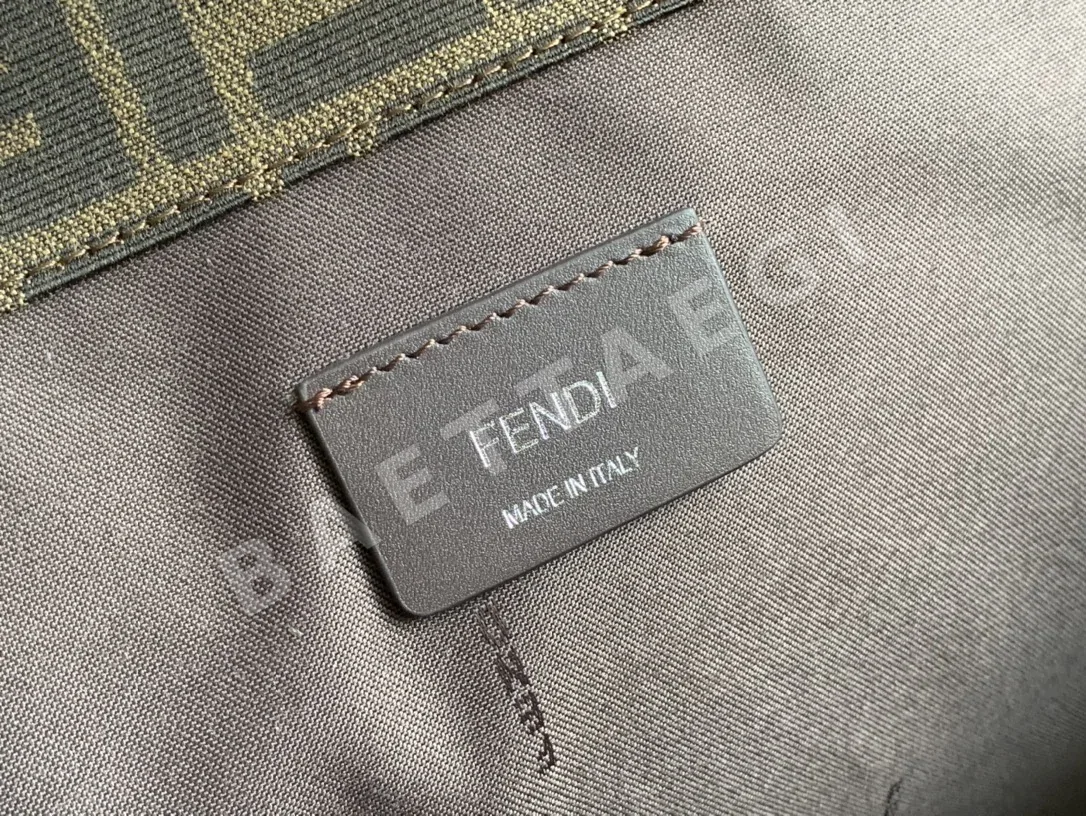 펜디 블랙 FF 패턴 린넨 토트백 상세 이미지 8