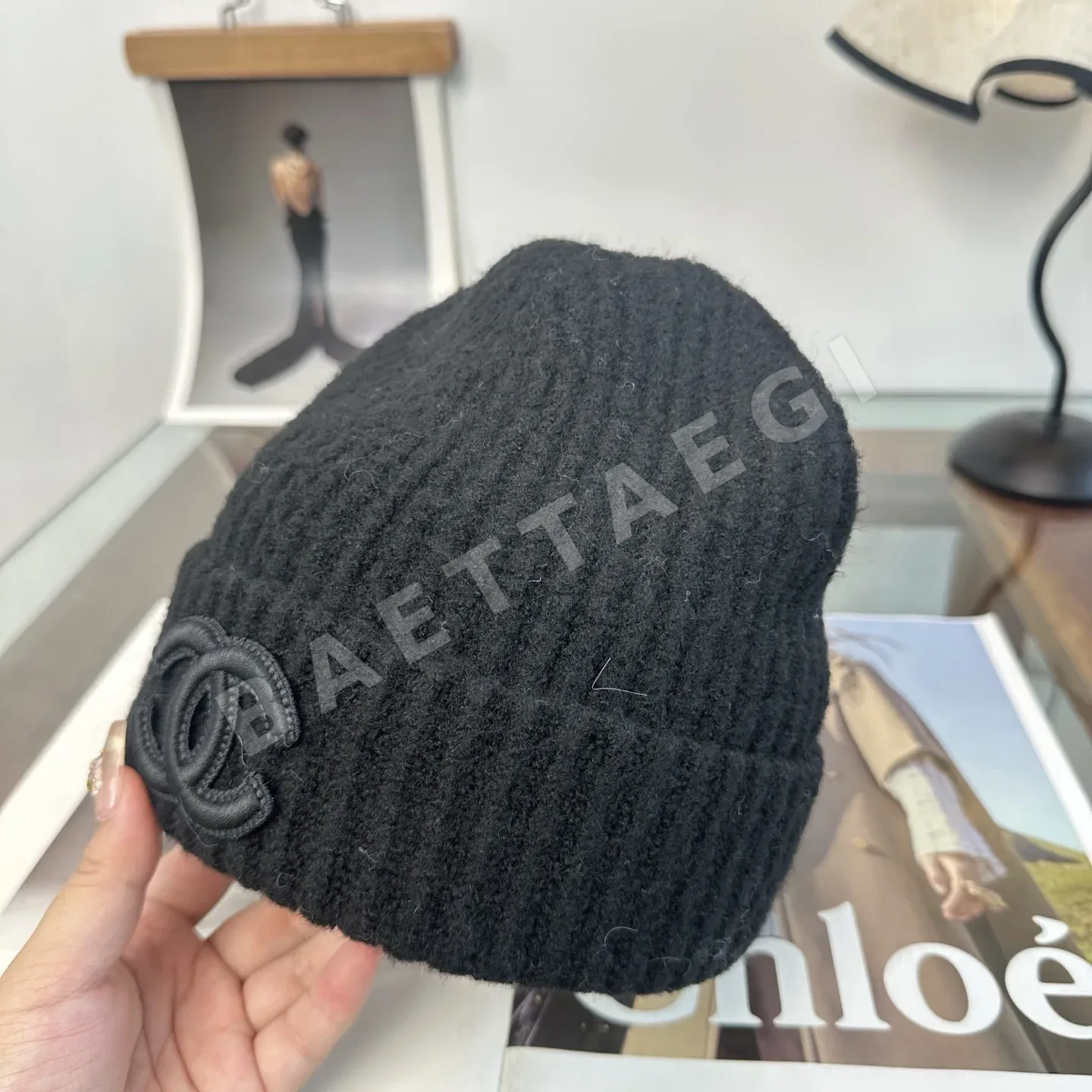 샤넬 니트 비니 모자 상세 이미지 9