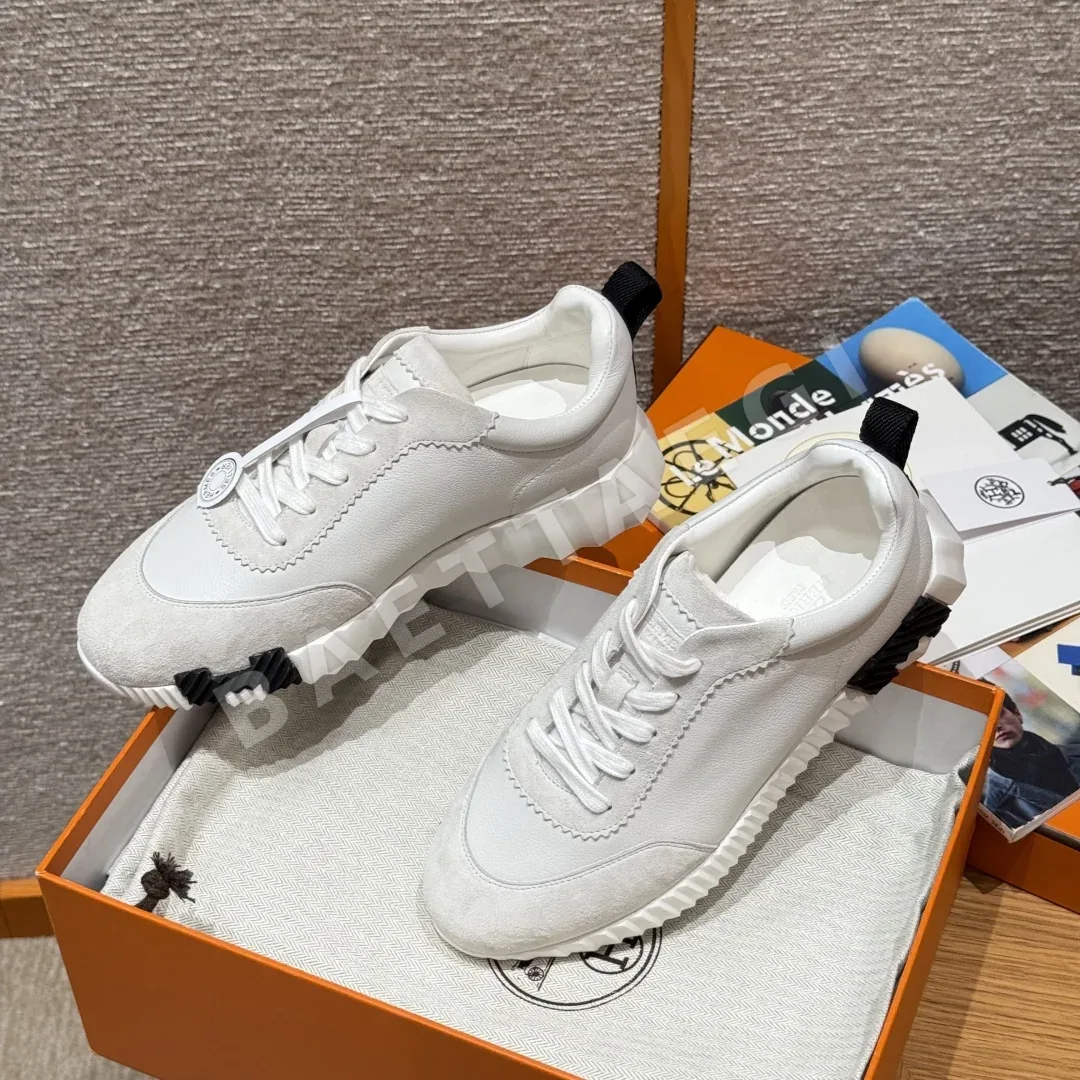 에르메스 바운싱 스니커즈 흰색 염소가죽 164365