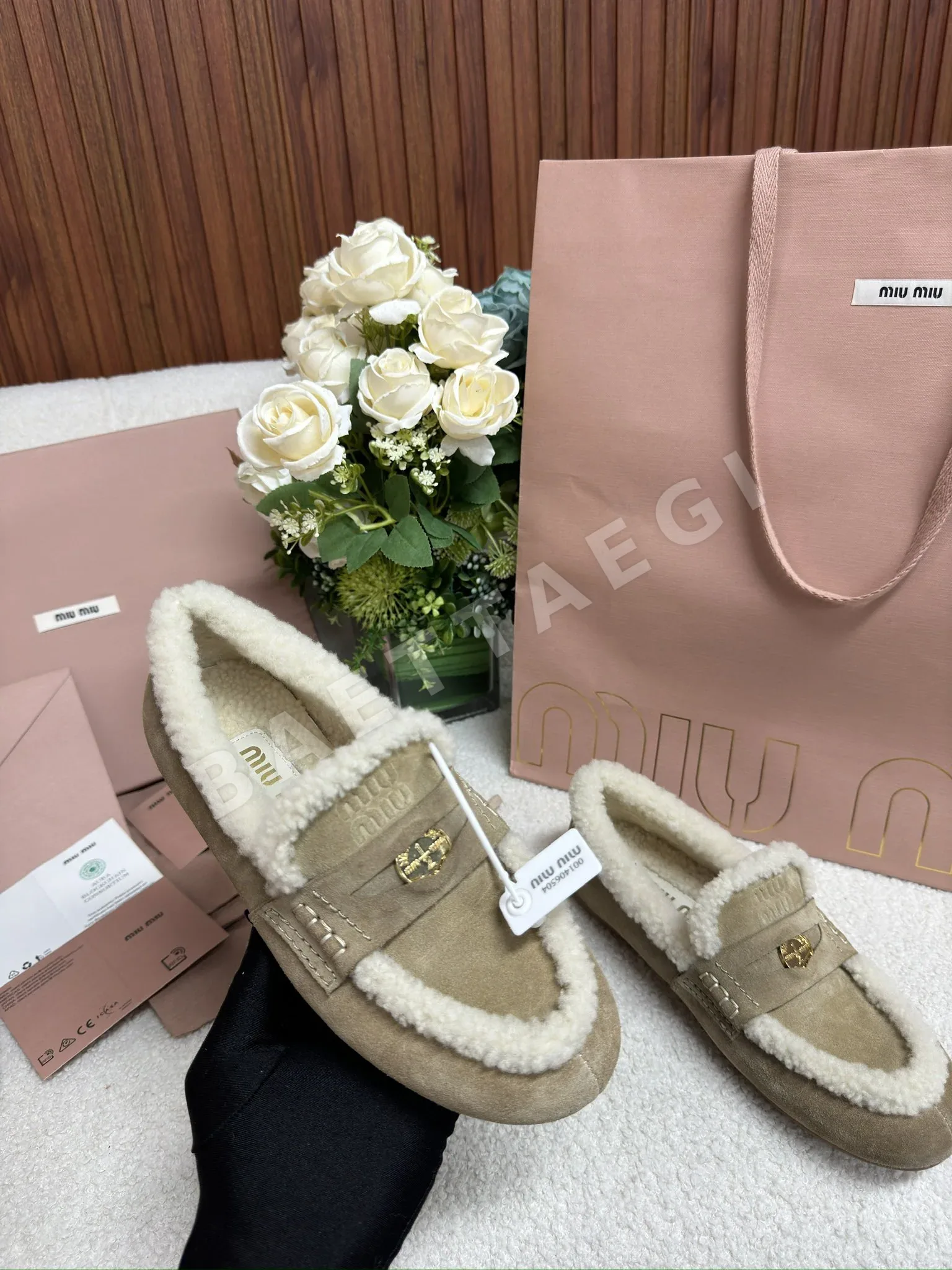 미우미우 스웨이드 퍼 로퍼 상세 이미지 8