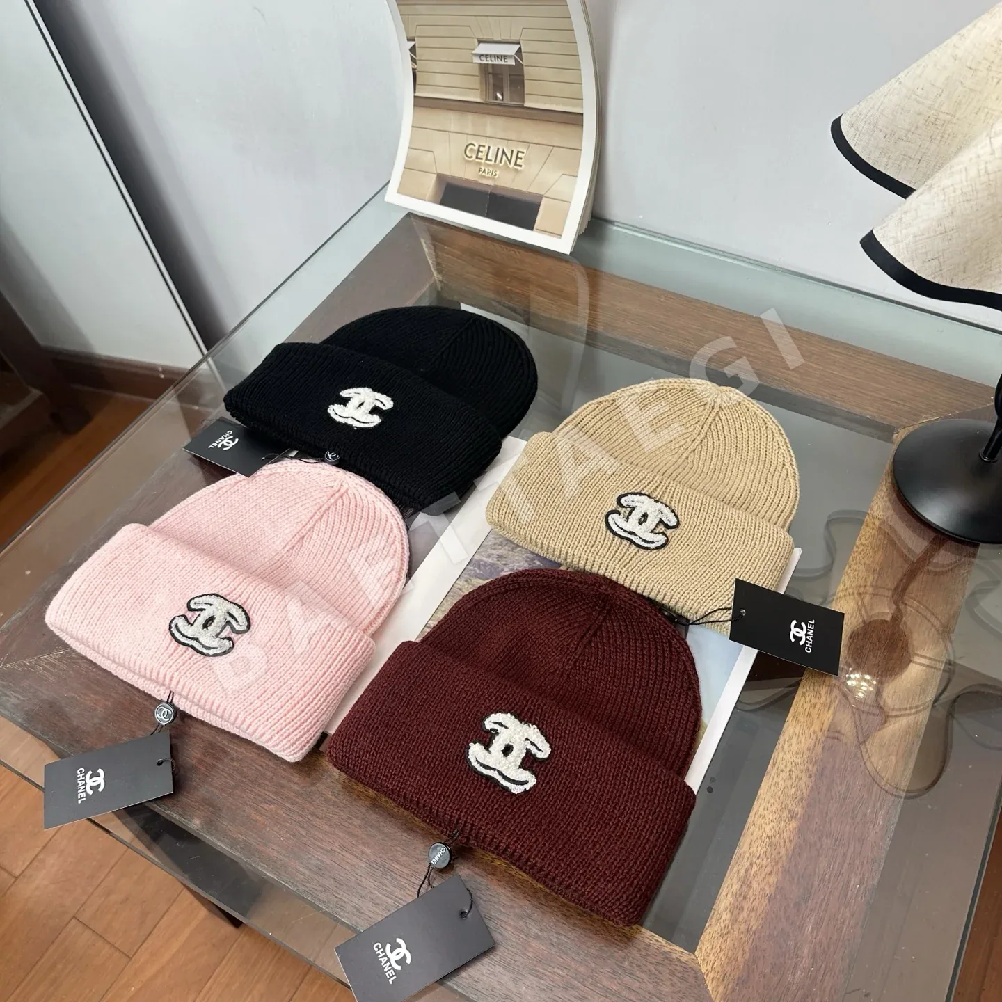 샤넬 니트 비니 모자 185641