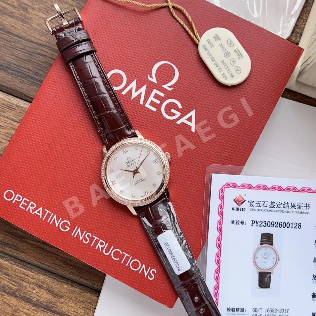 오메가 드빌 가죽스트랩 시계 레플리카 44571 Omega 상세 이미지 9