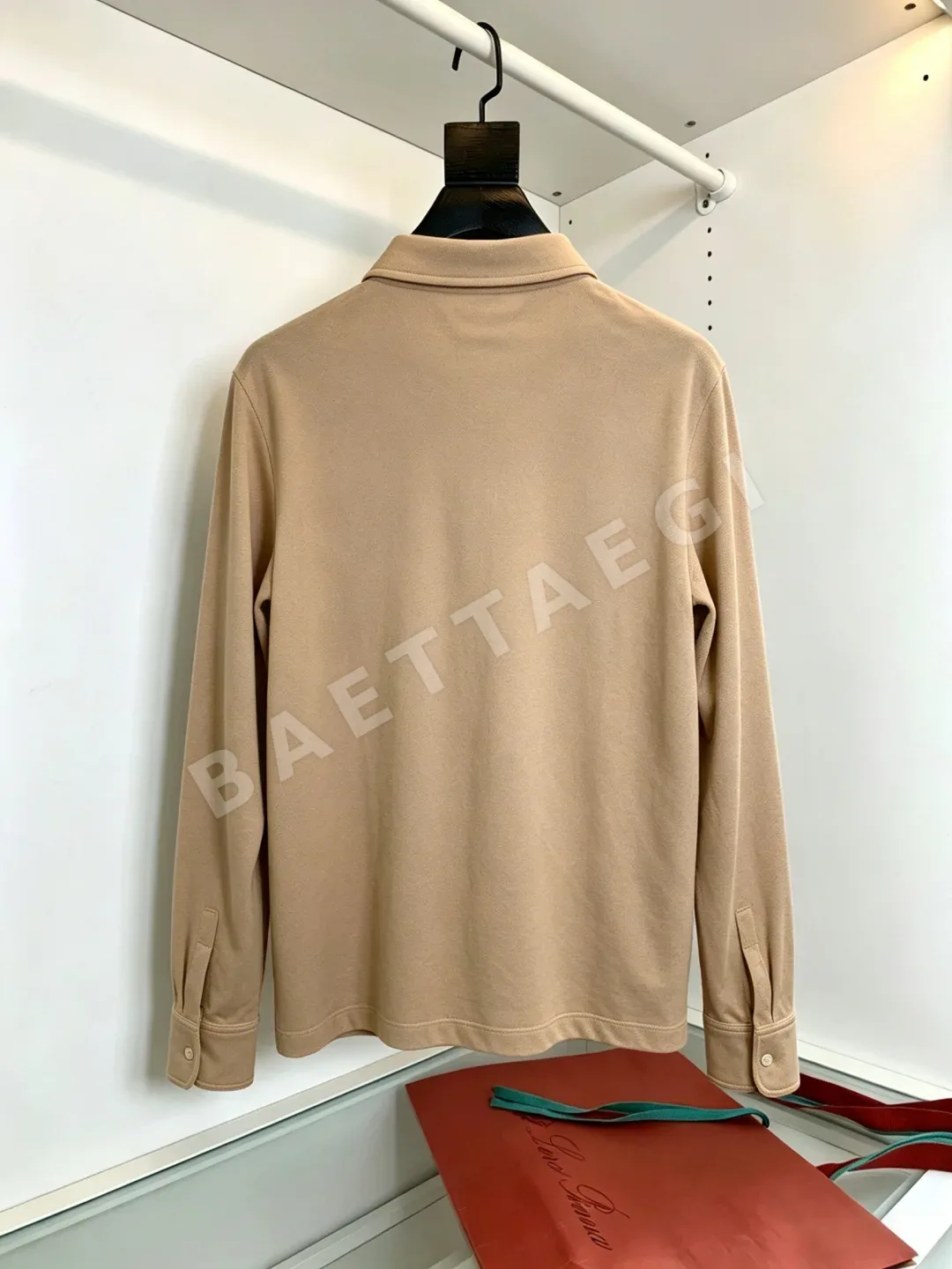 로로피아나 3 버튼 카라 폴로셔츠 긴팔 상세 이미지 2